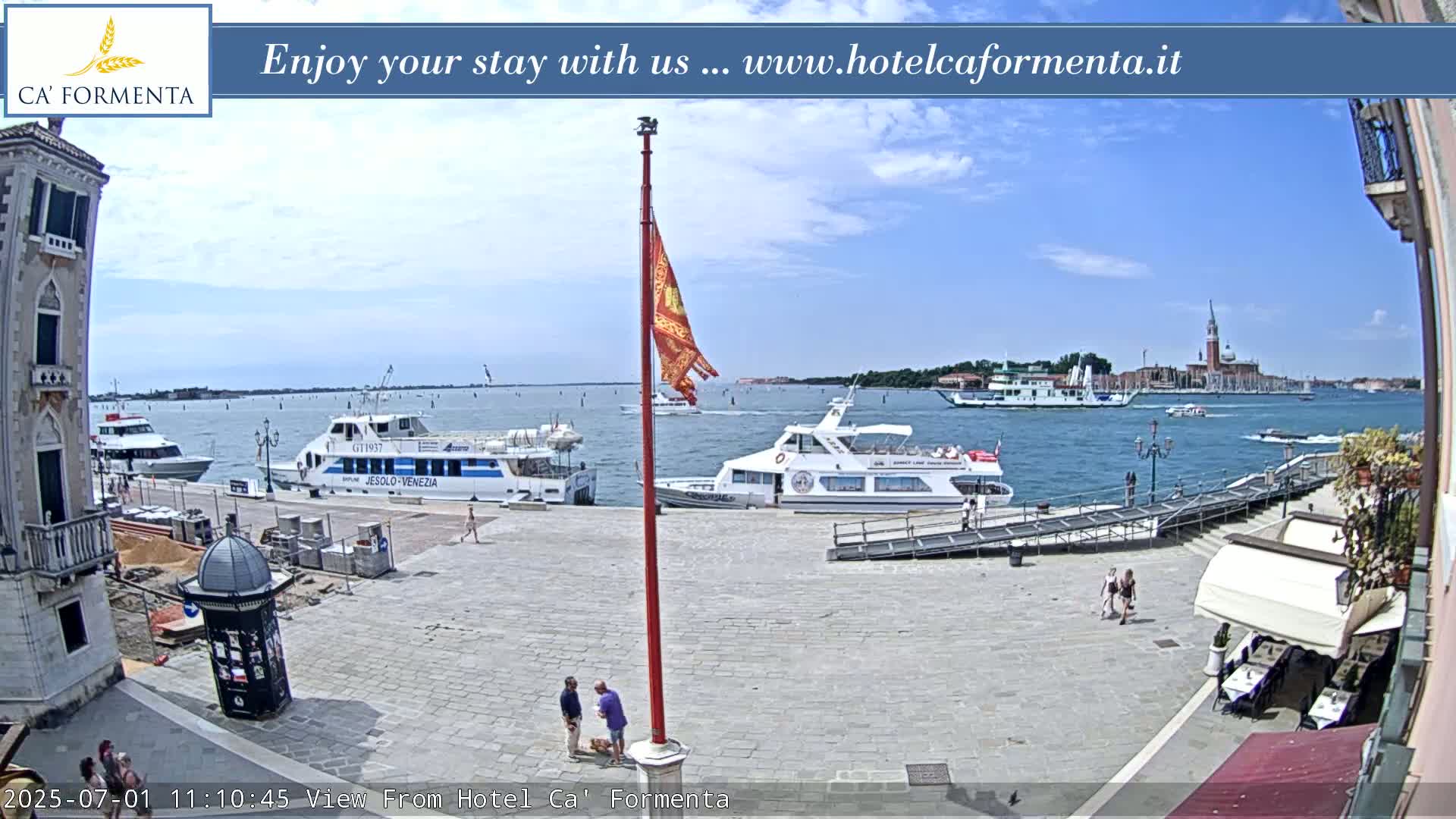 San Marco Basin from Via Garibaldi Live Cam - Venice, Veneto, Italy