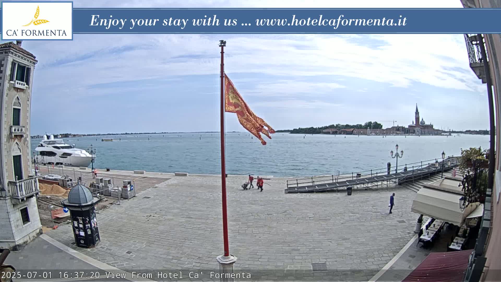 San Marco Basin from Via Garibaldi Live Cam - Venice, Veneto, Italy