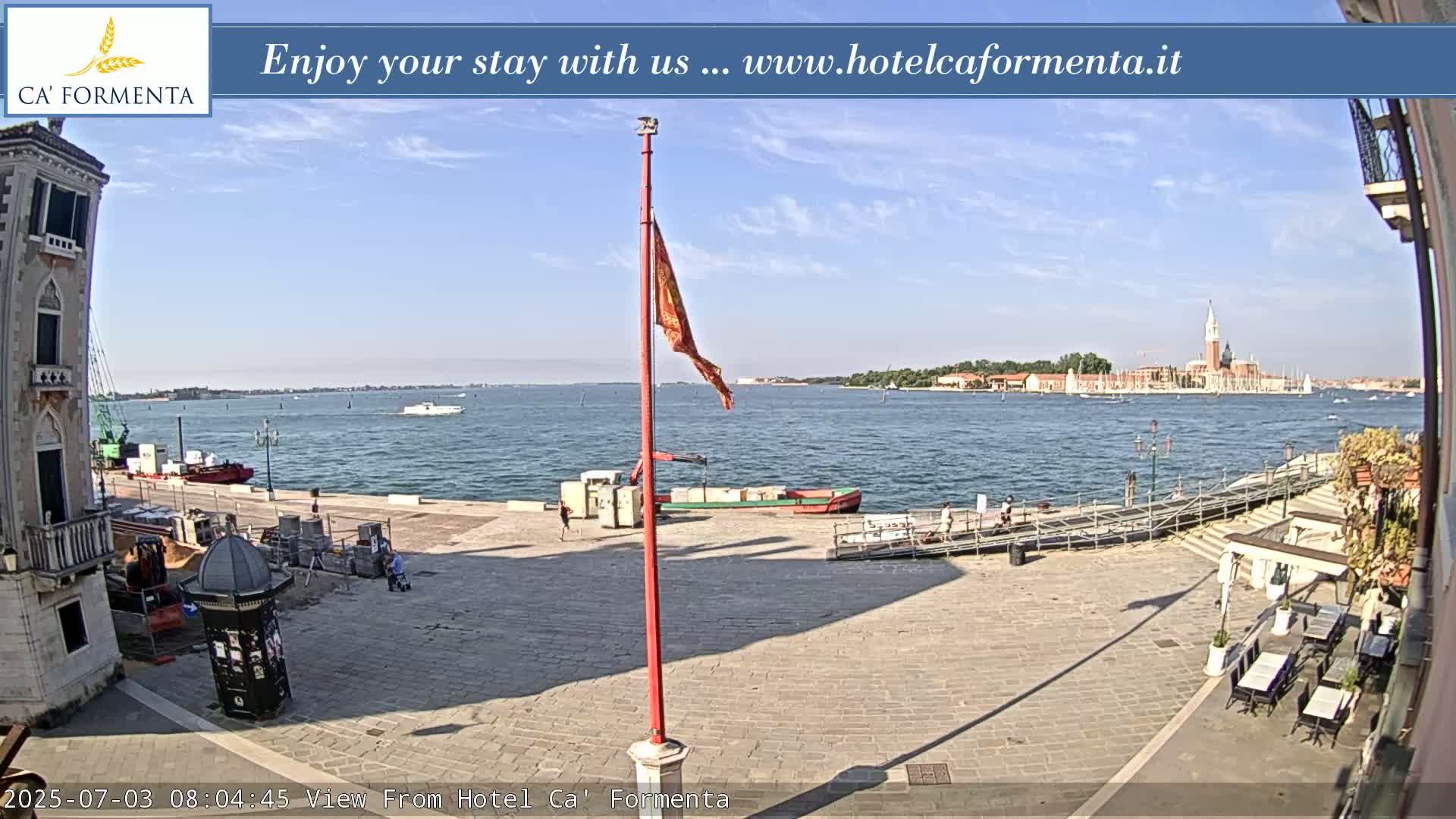 San Marco Basin from Via Garibaldi Live Cam - Venice, Veneto, Italy