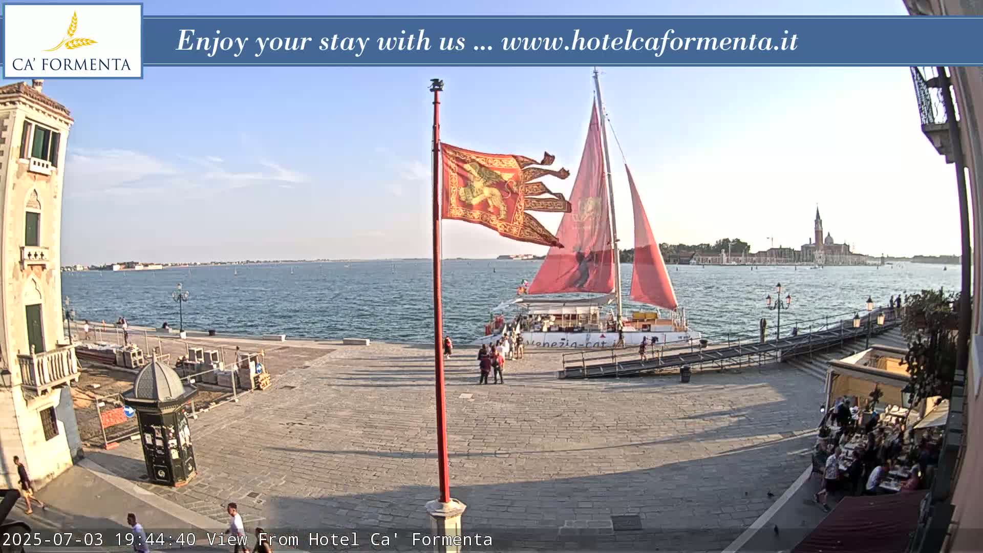San Marco Basin from Via Garibaldi Live Cam - Venice, Veneto, Italy