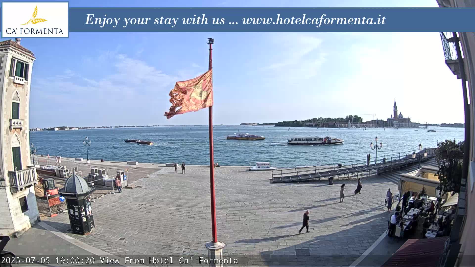 San Marco Basin from Via Garibaldi Live Cam - Venice, Veneto, Italy