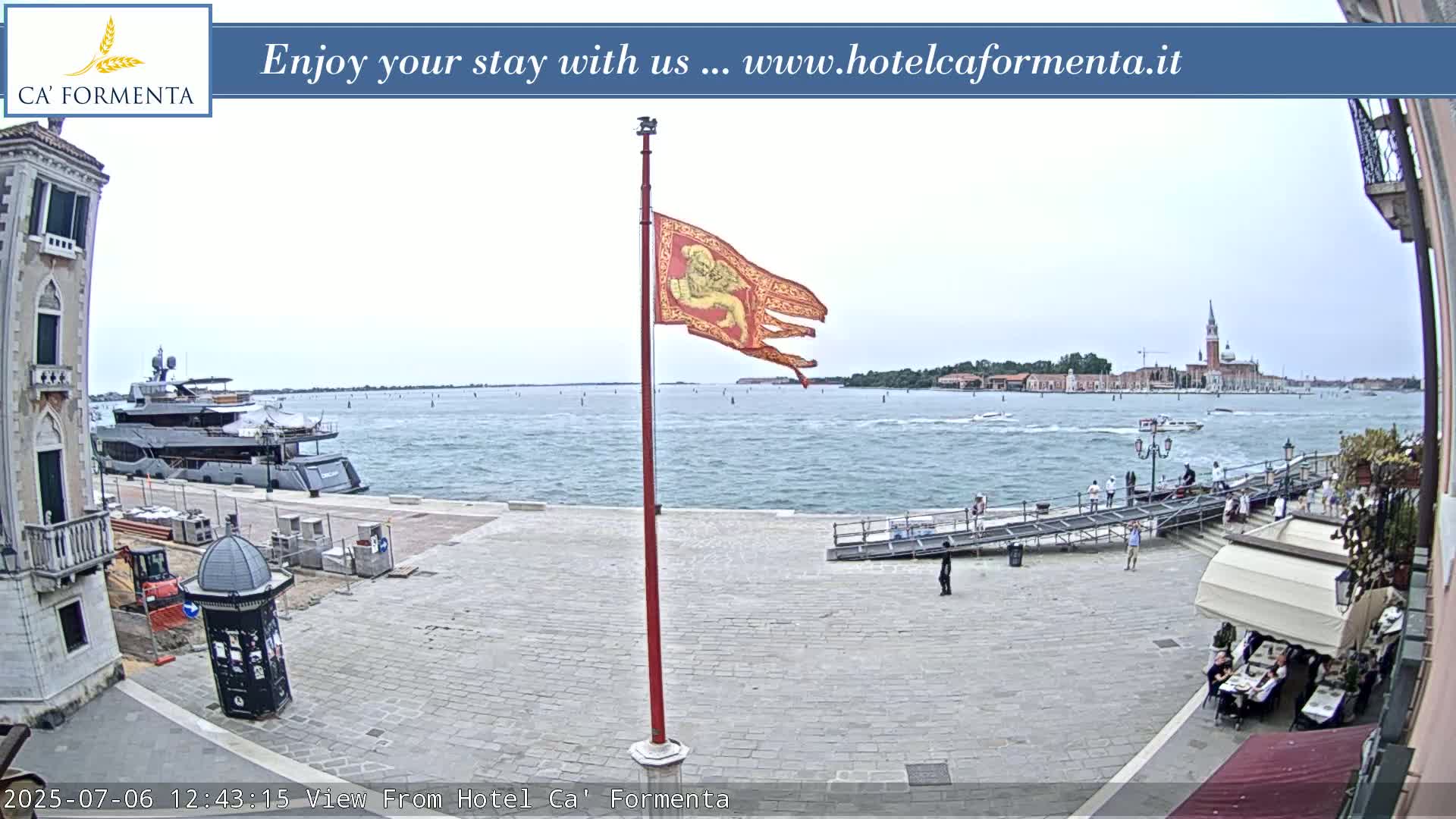 San Marco Basin from Via Garibaldi Live Cam - Venice, Veneto, Italy