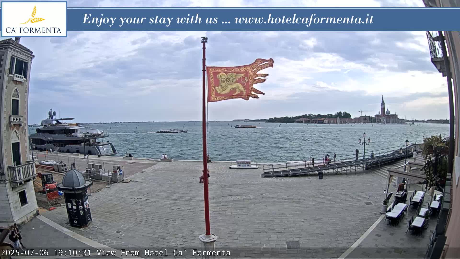 San Marco Basin from Via Garibaldi Live Cam - Venice, Veneto, Italy