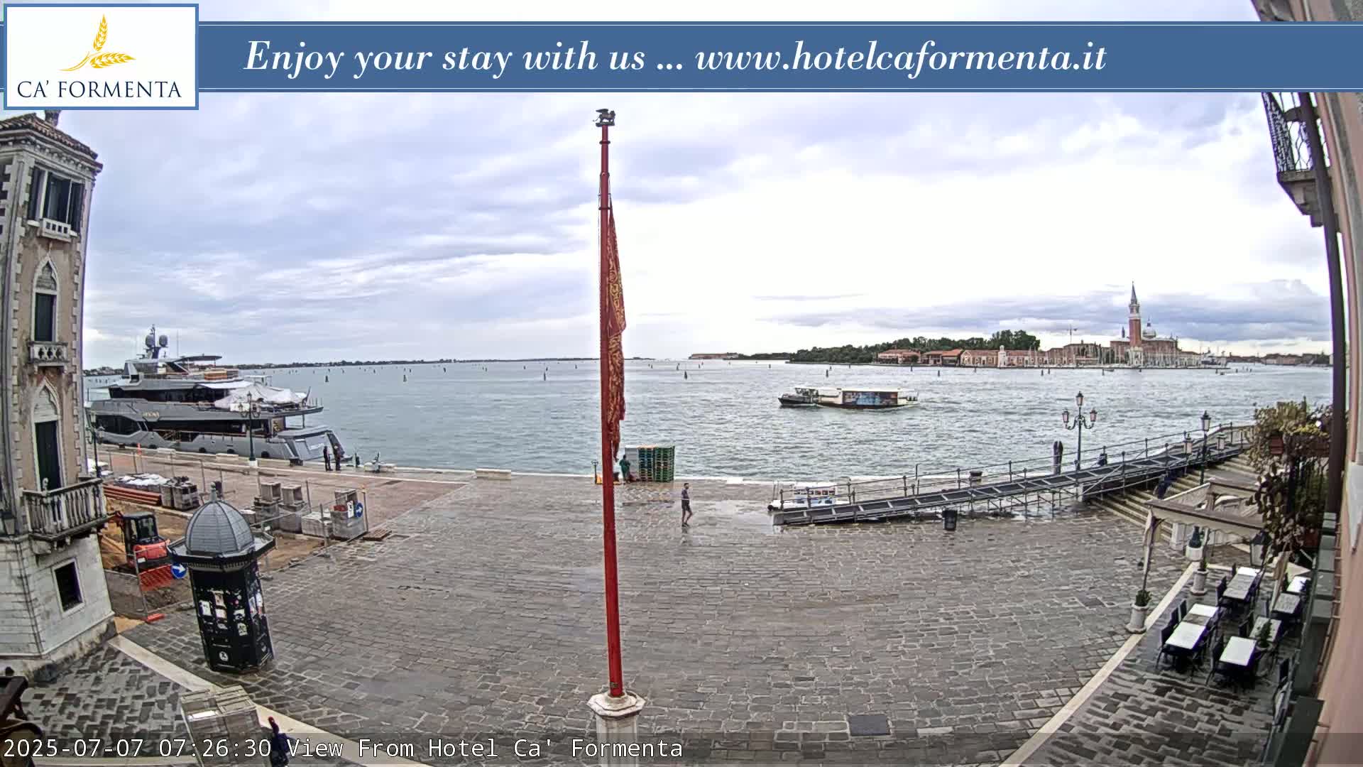 San Marco Basin from Via Garibaldi Live Cam - Venice, Veneto, Italy