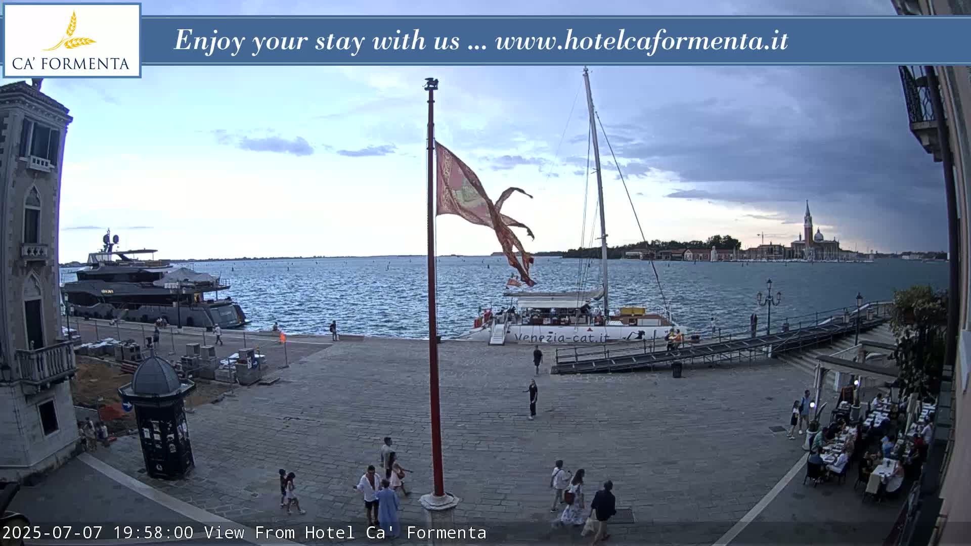 San Marco Basin from Via Garibaldi Live Cam - Venice, Veneto, Italy