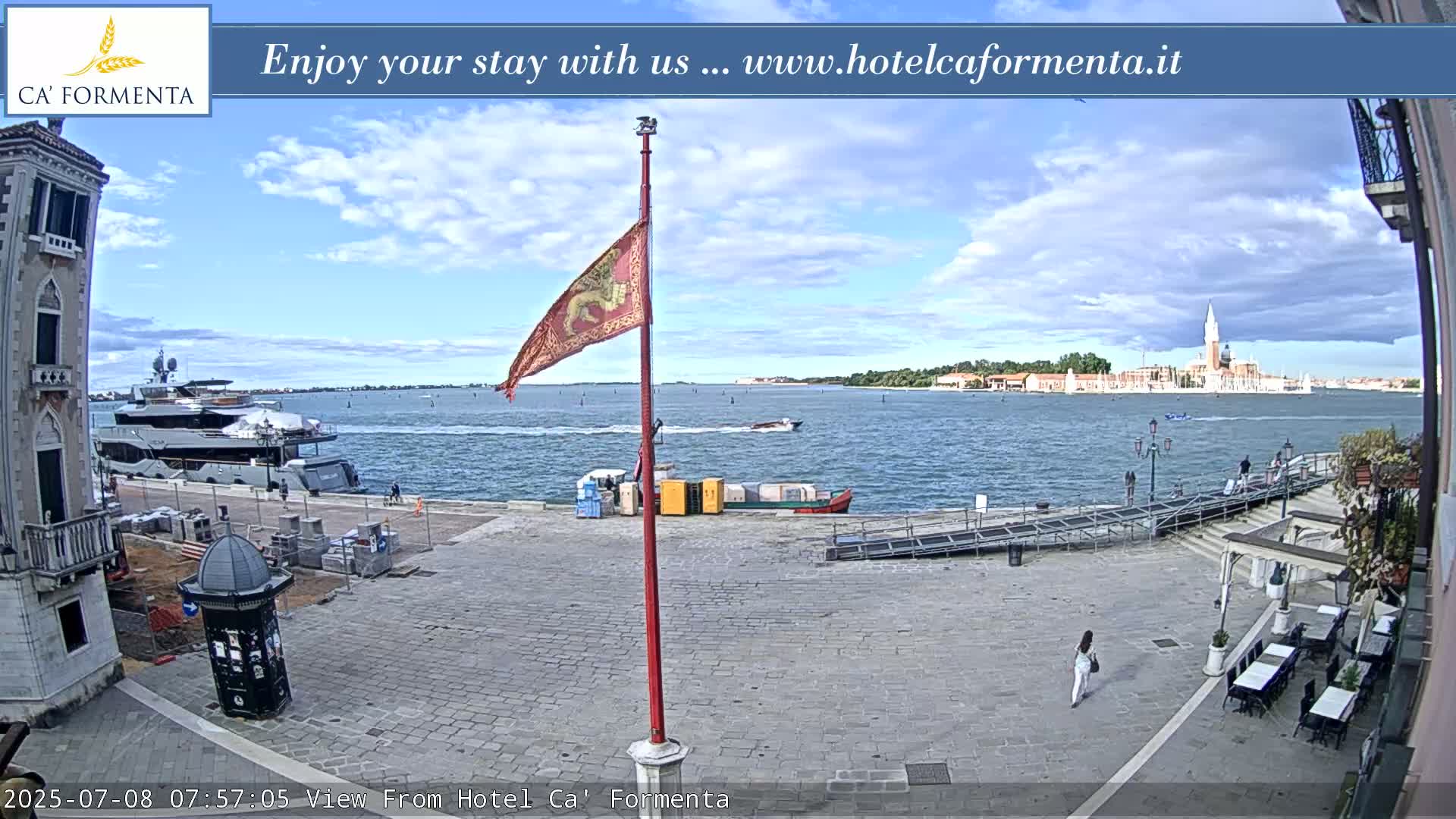 San Marco Basin from Via Garibaldi Live Cam - Venice, Veneto, Italy