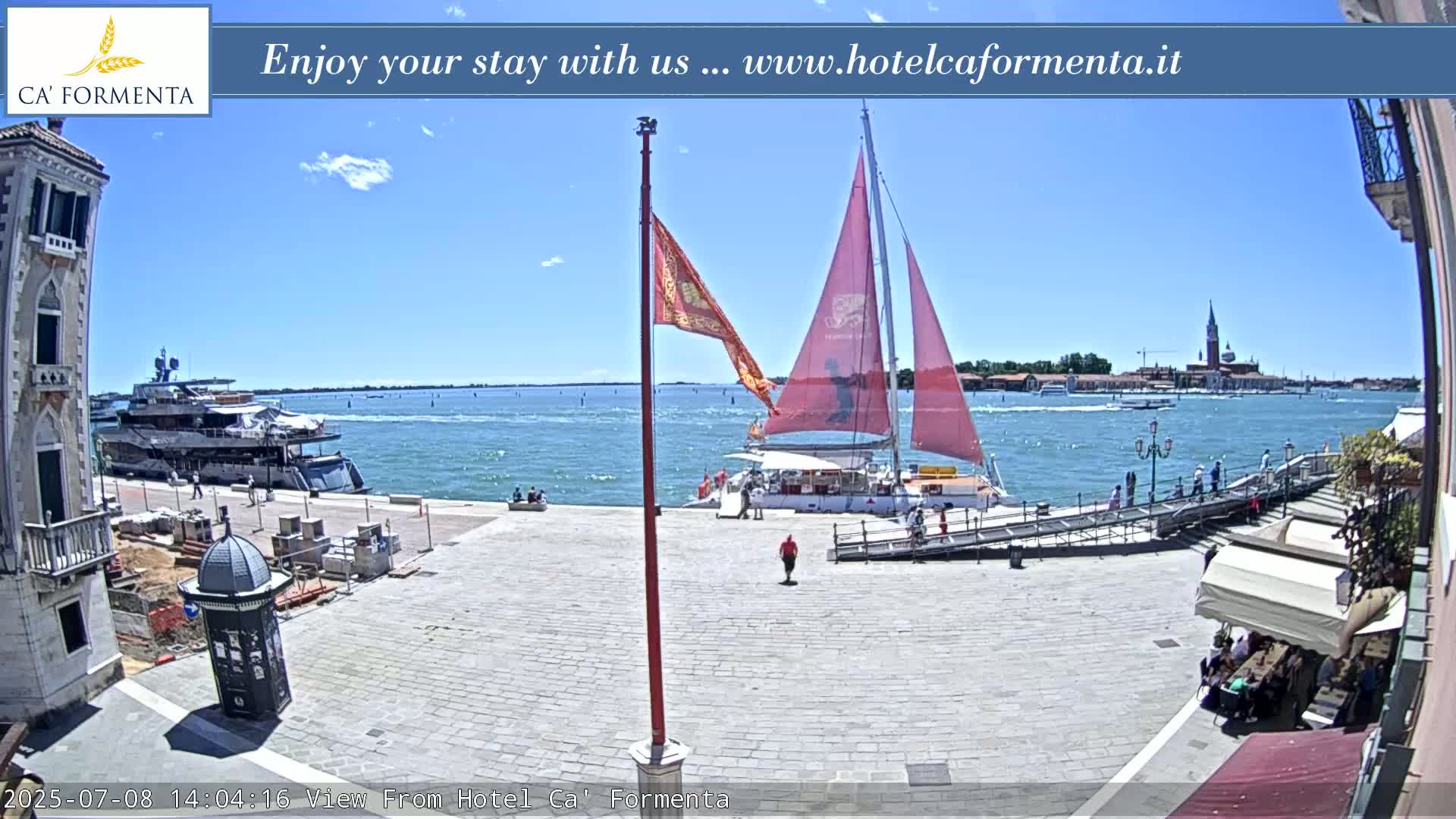 San Marco Basin from Via Garibaldi Live Cam - Venice, Veneto, Italy