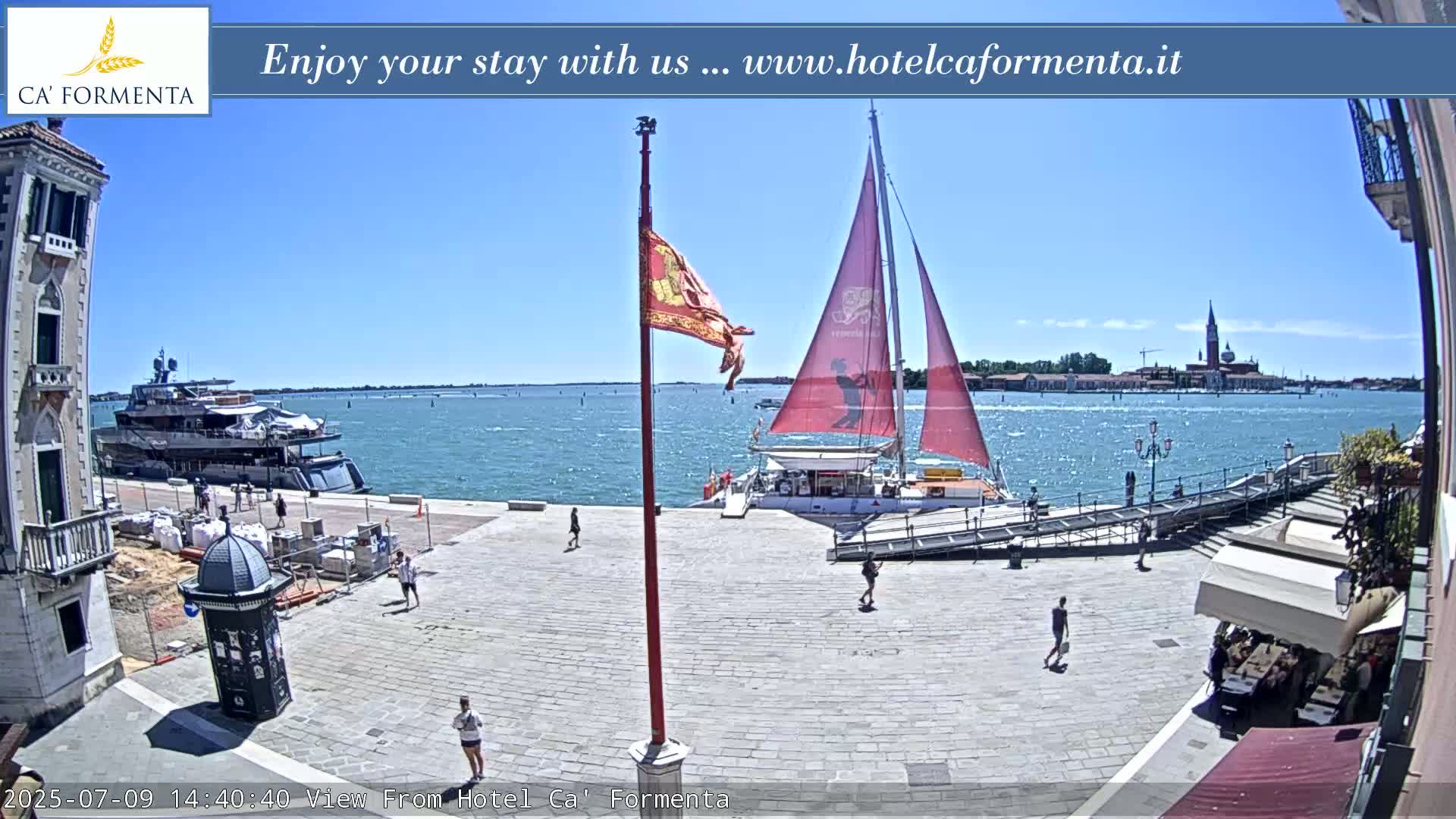 San Marco Basin from Via Garibaldi Live Cam - Venice, Veneto, Italy