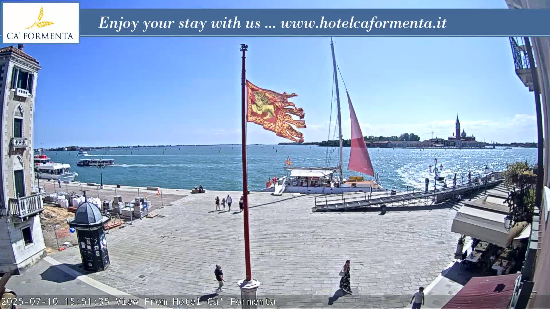 San Marco Basin from Via Garibaldi Live Cam - Venice, Veneto, Italy