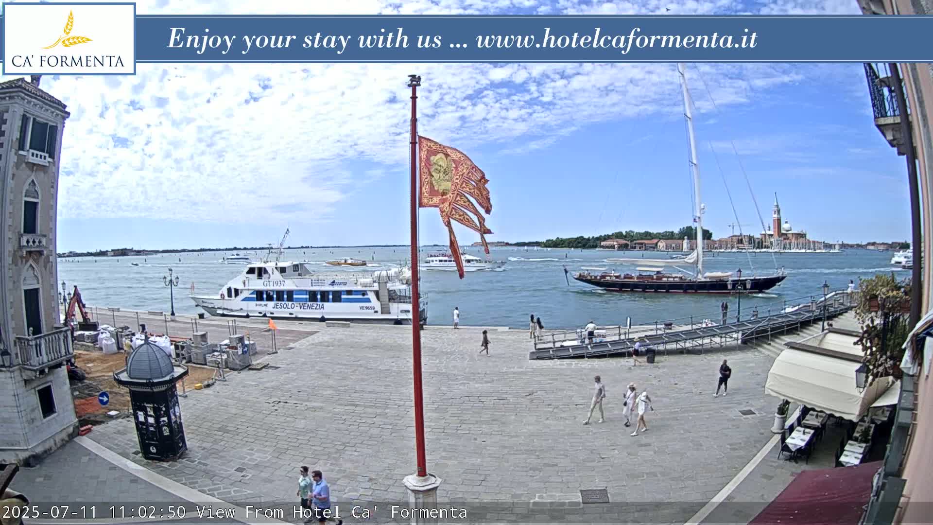 San Marco Basin from Via Garibaldi Live Cam - Venice, Veneto, Italy