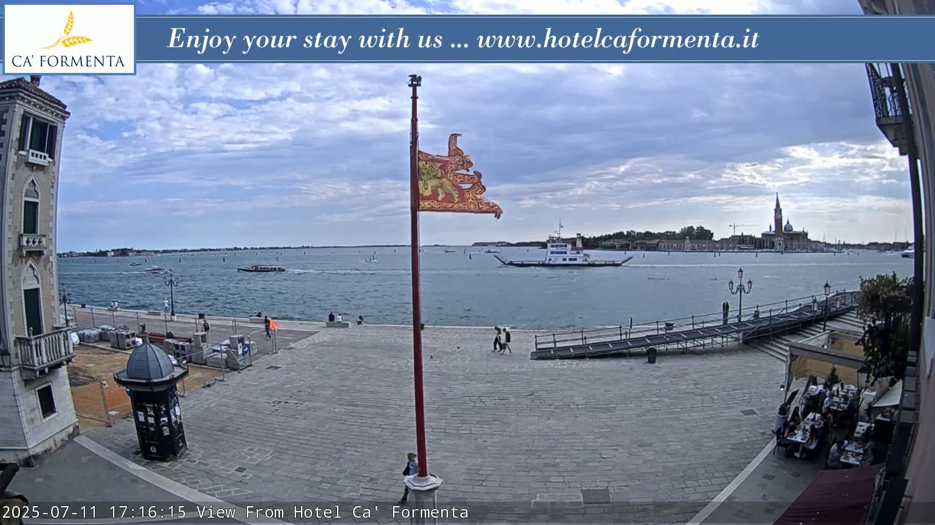 San Marco Basin from Via Garibaldi Live Cam - Venice, Veneto, Italy