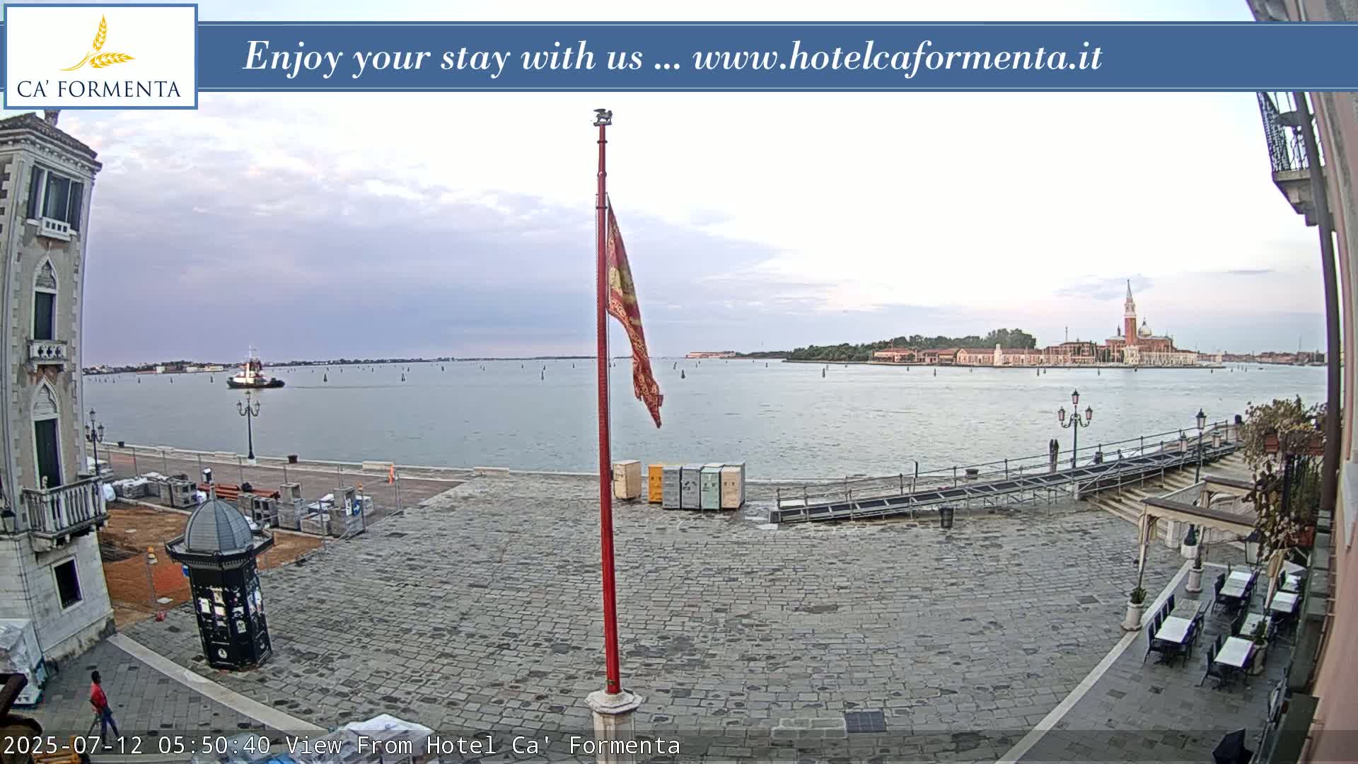 San Marco Basin from Via Garibaldi Live Cam - Venice, Veneto, Italy