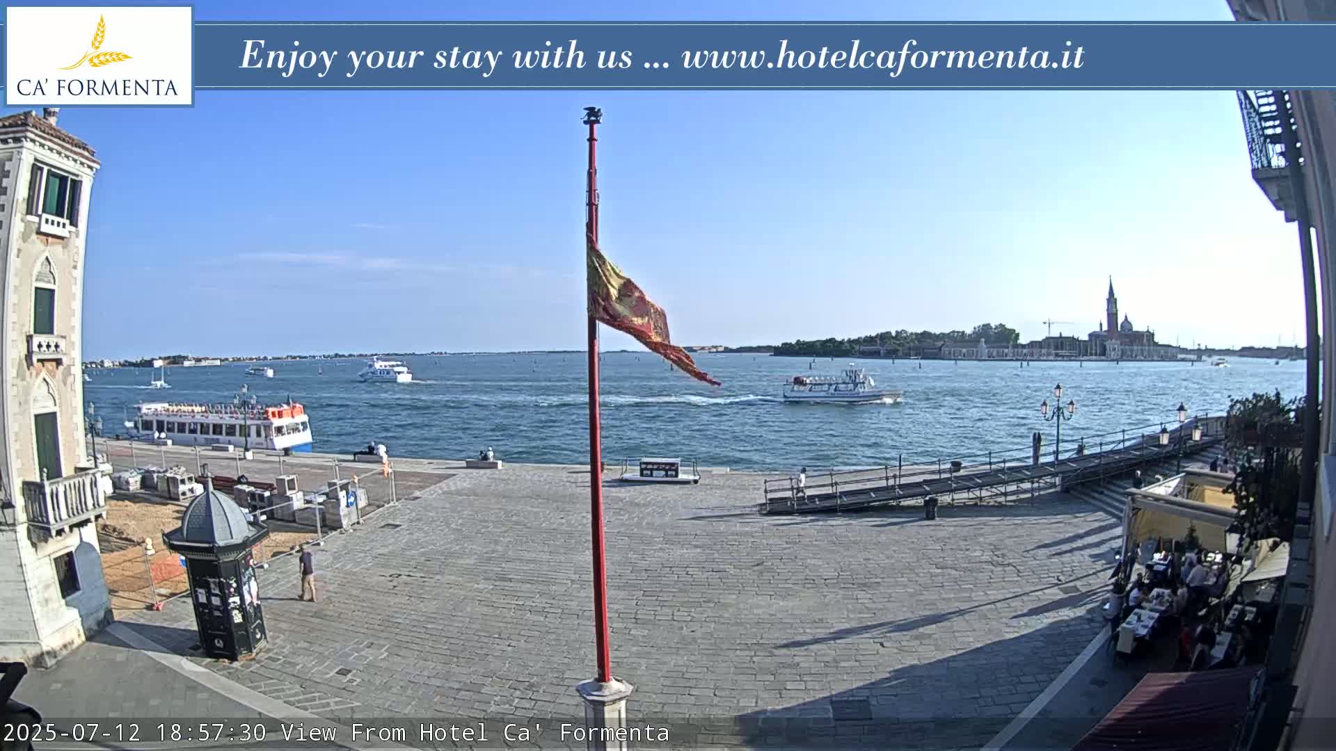 San Marco Basin from Via Garibaldi Live Cam - Venice, Veneto, Italy