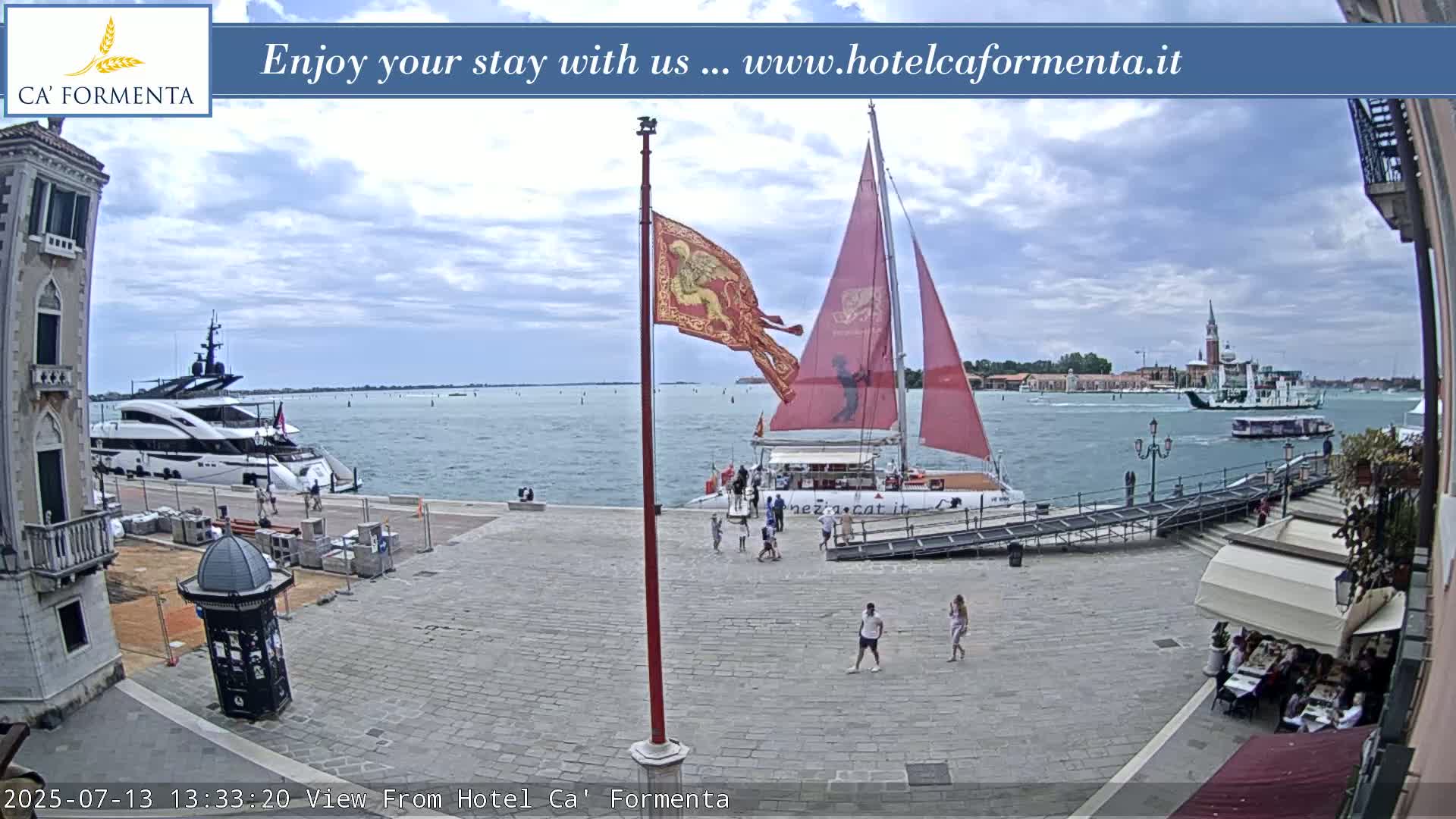 San Marco Basin from Via Garibaldi Live Cam - Venice, Veneto, Italy