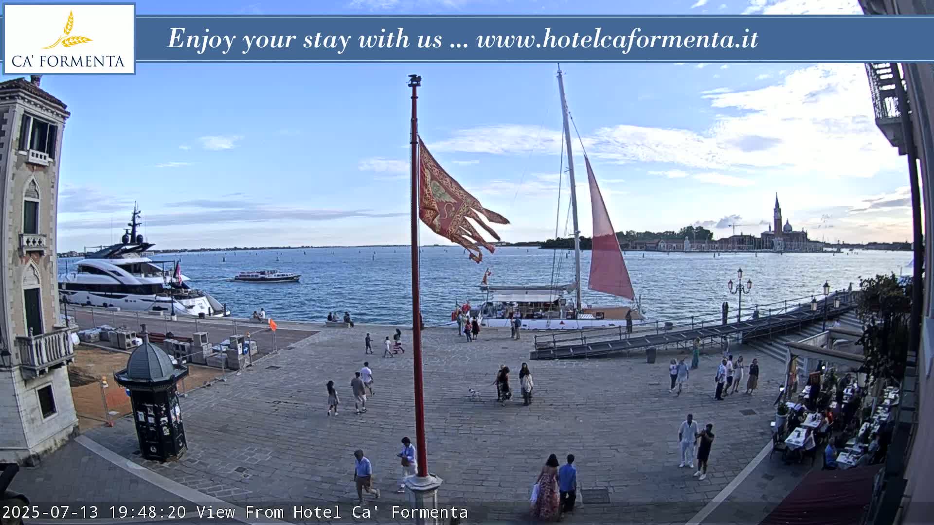 San Marco Basin from Via Garibaldi Live Cam - Venice, Veneto, Italy