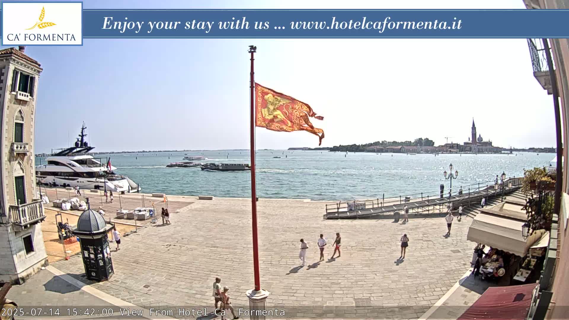 San Marco Basin from Via Garibaldi Live Cam - Venice, Veneto, Italy