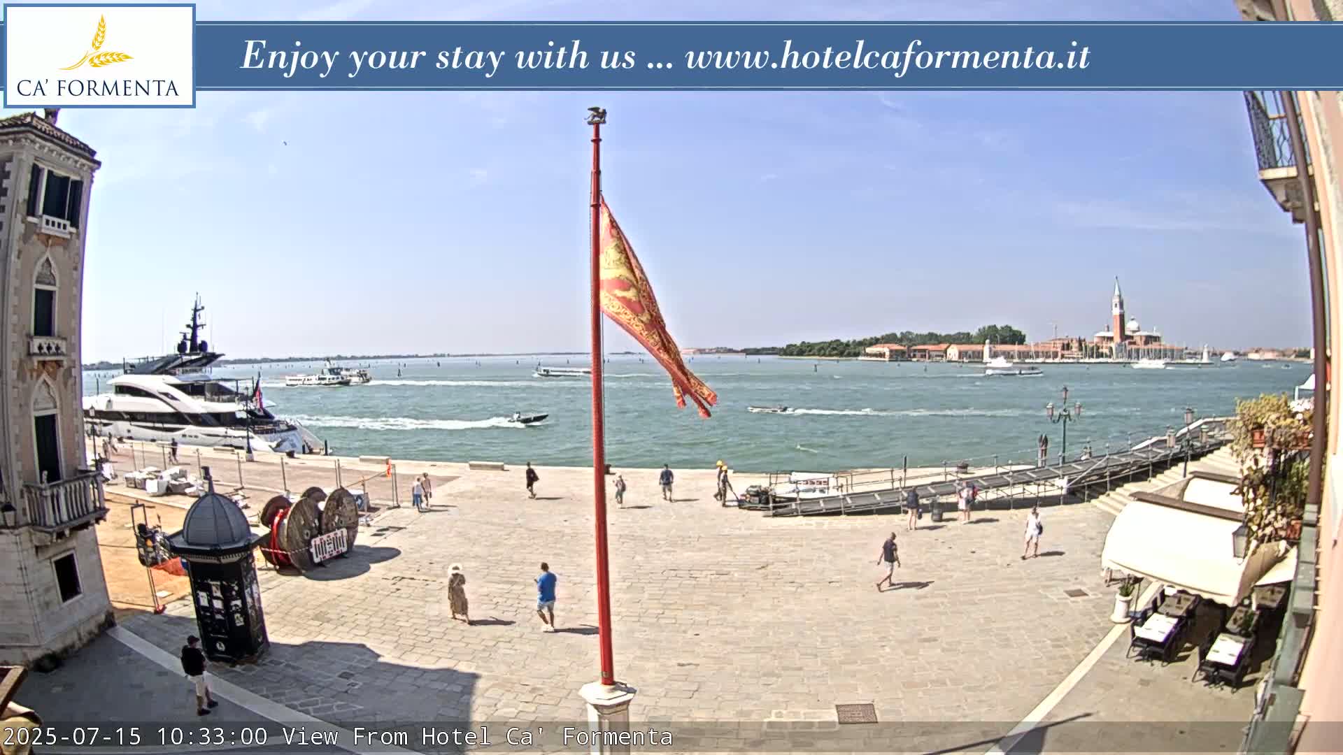 San Marco Basin from Via Garibaldi Live Cam - Venice, Veneto, Italy