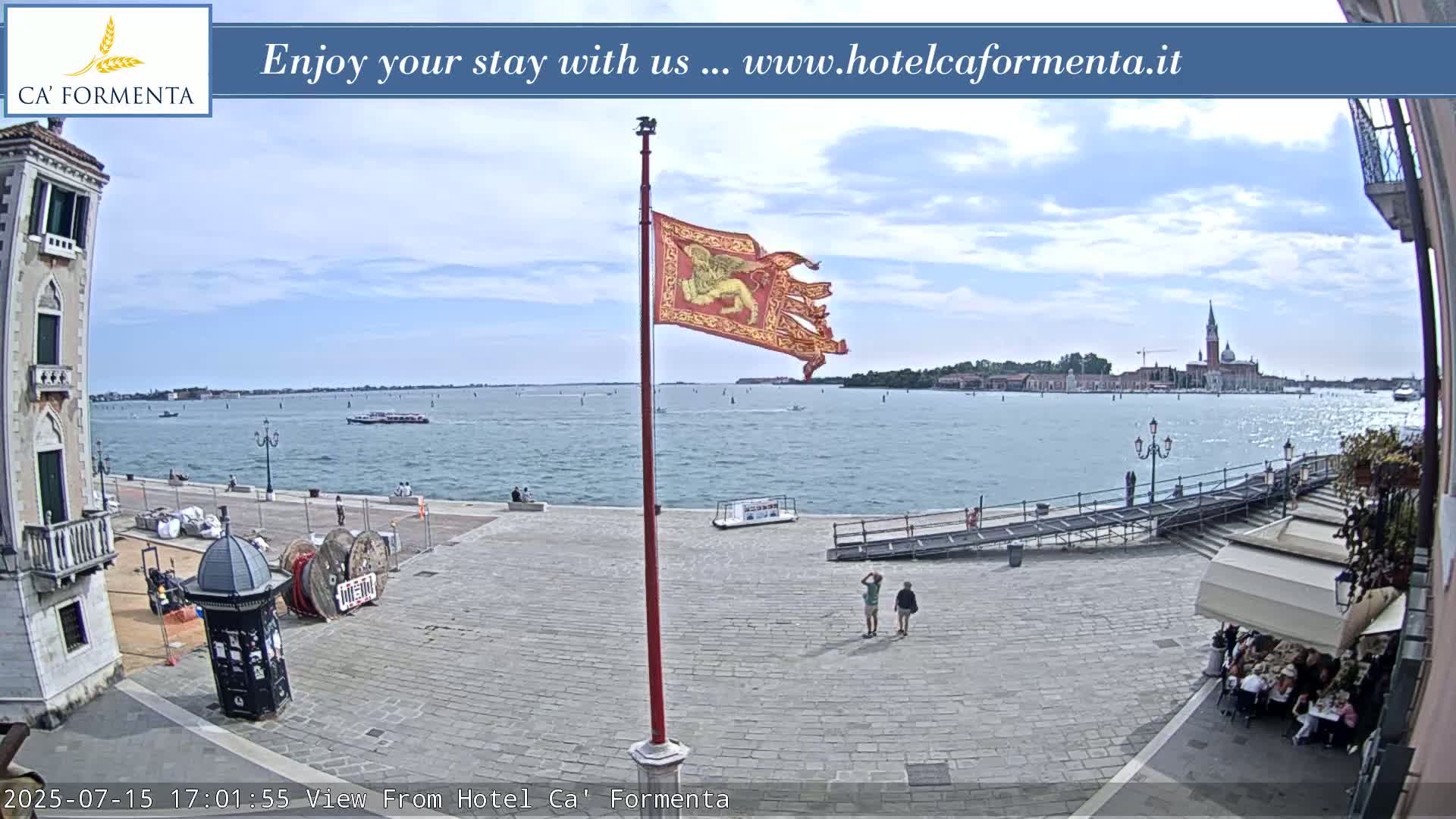 San Marco Basin from Via Garibaldi Live Cam - Venice, Veneto, Italy