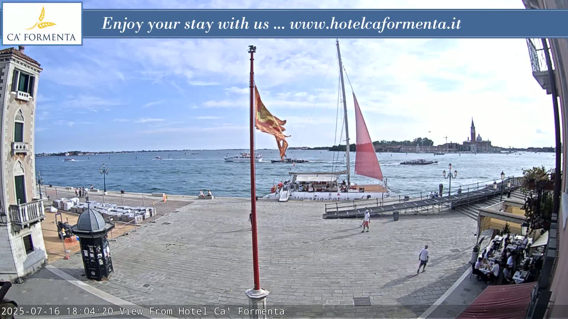 San Marco Basin from Via Garibaldi Live Cam - Venice, Veneto, Italy