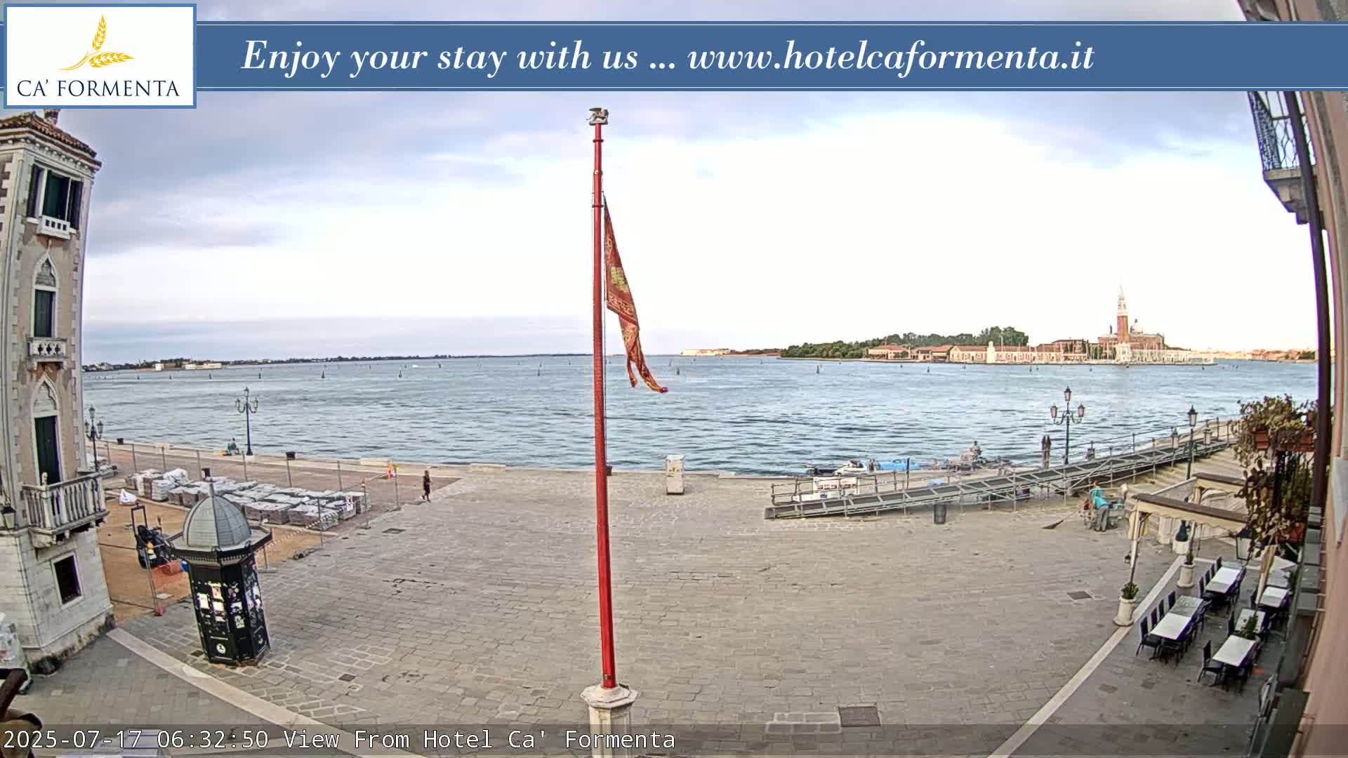 San Marco Basin from Via Garibaldi Live Cam - Venice, Veneto, Italy