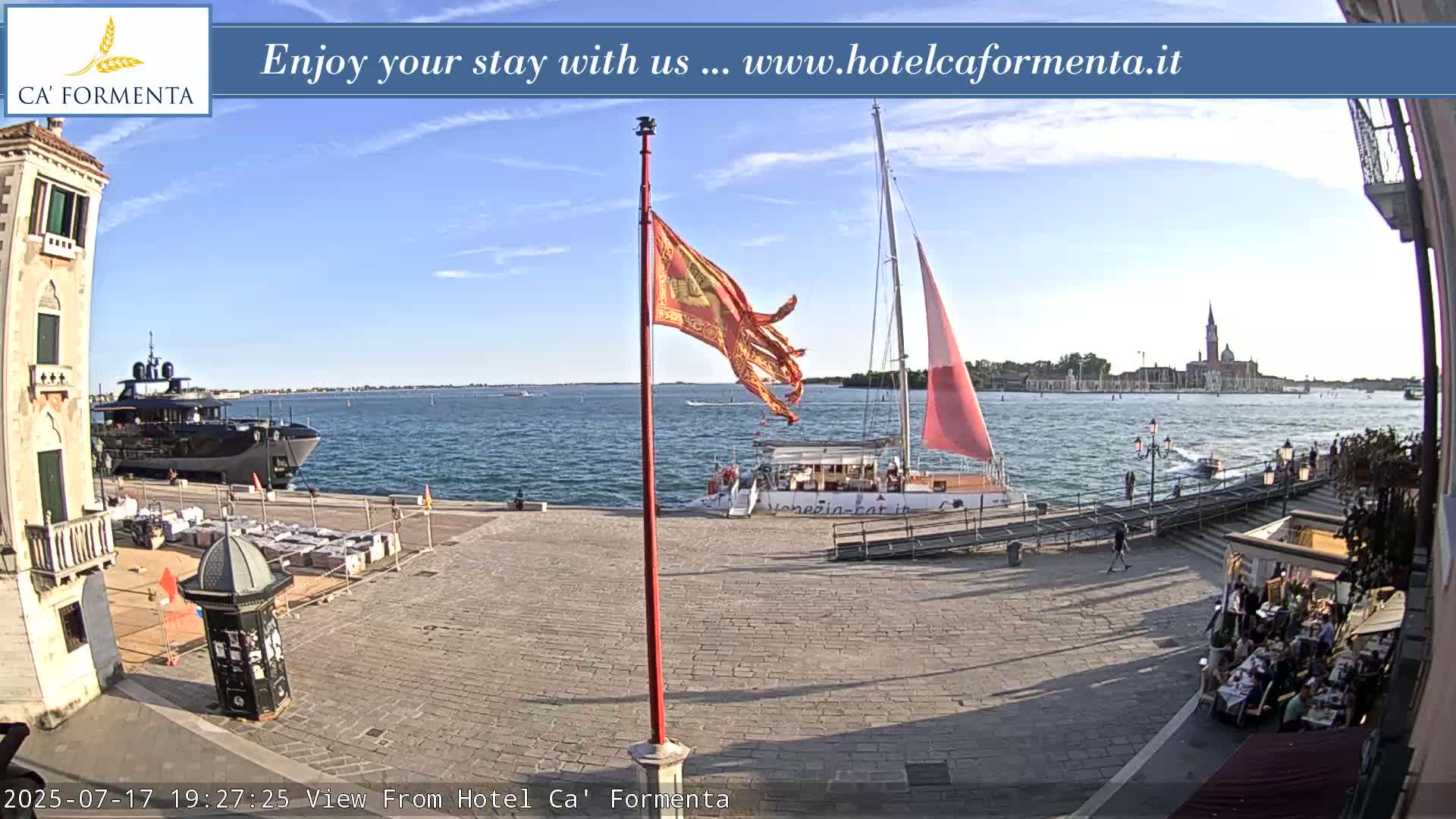San Marco Basin from Via Garibaldi Live Cam - Venice, Veneto, Italy