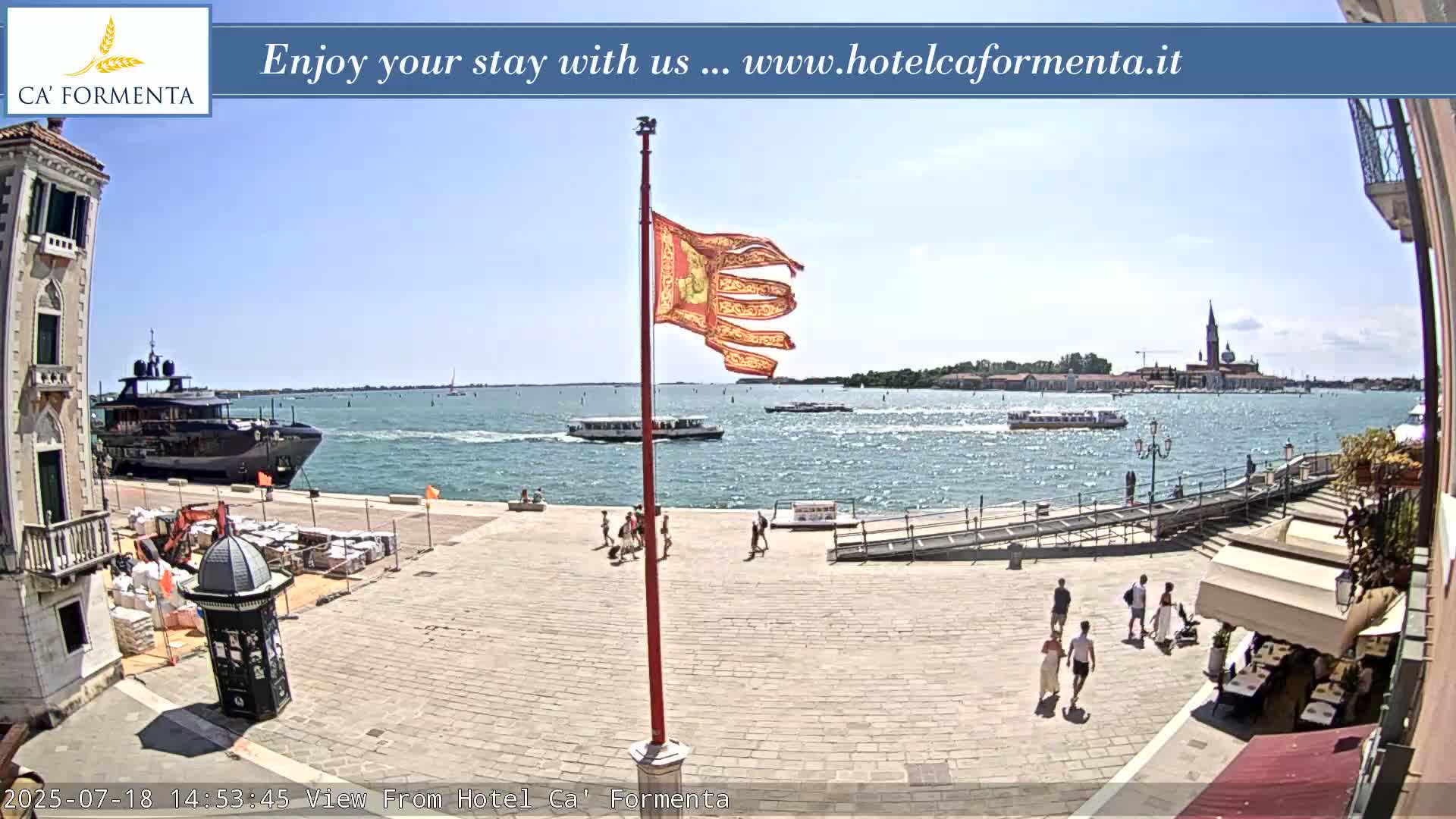 San Marco Basin from Via Garibaldi Live Cam - Venice, Veneto, Italy