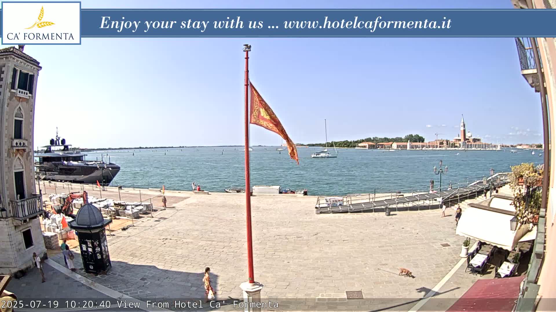 San Marco Basin from Via Garibaldi Live Cam - Venice, Veneto, Italy