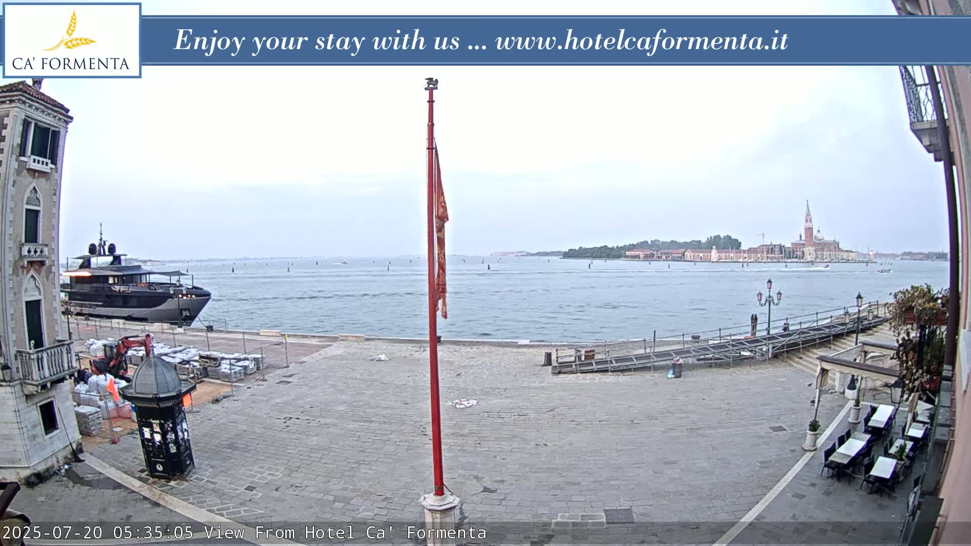 San Marco Basin from Via Garibaldi Live Cam - Venice, Veneto, Italy