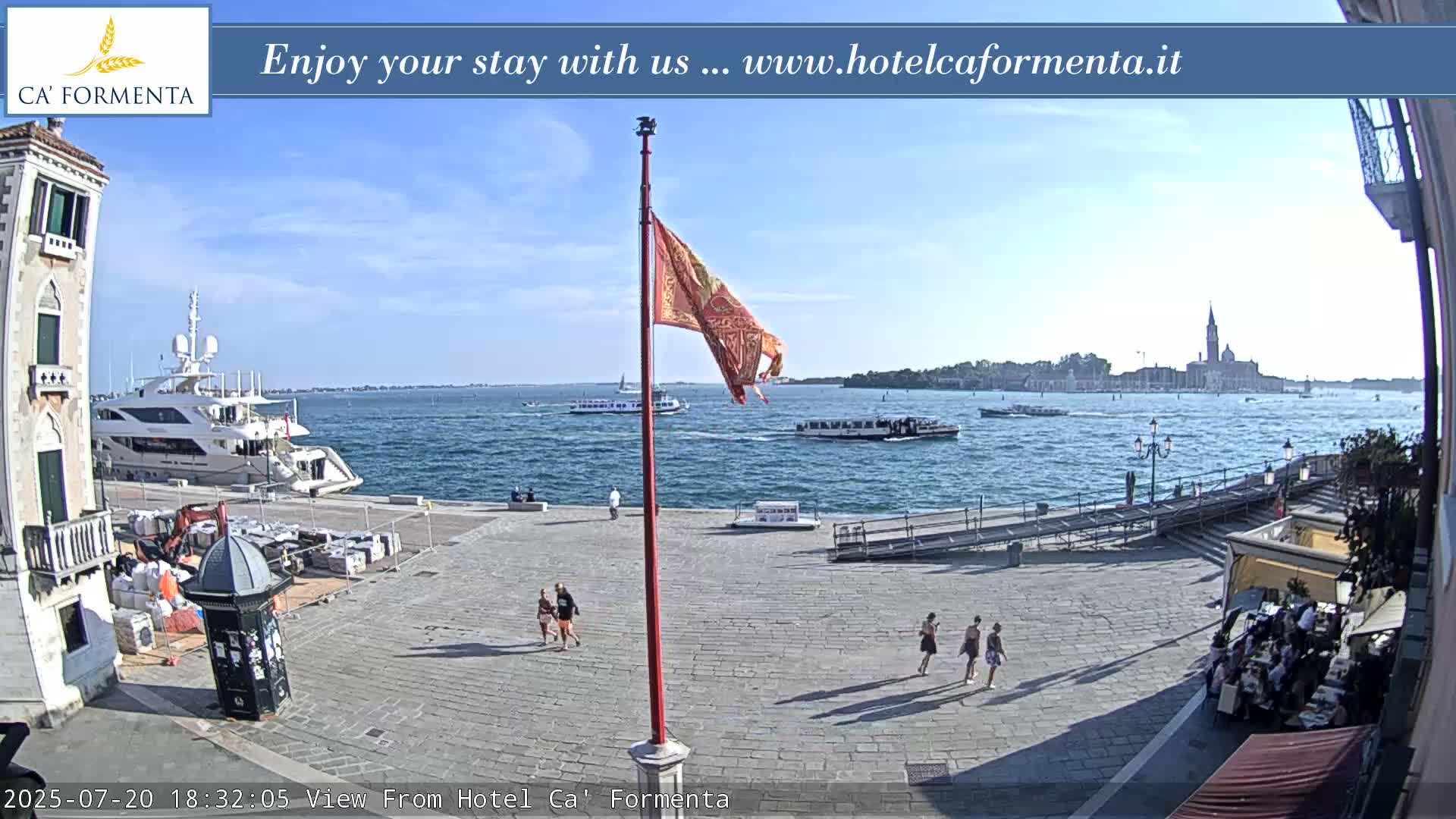 San Marco Basin from Via Garibaldi Live Cam - Venice, Veneto, Italy