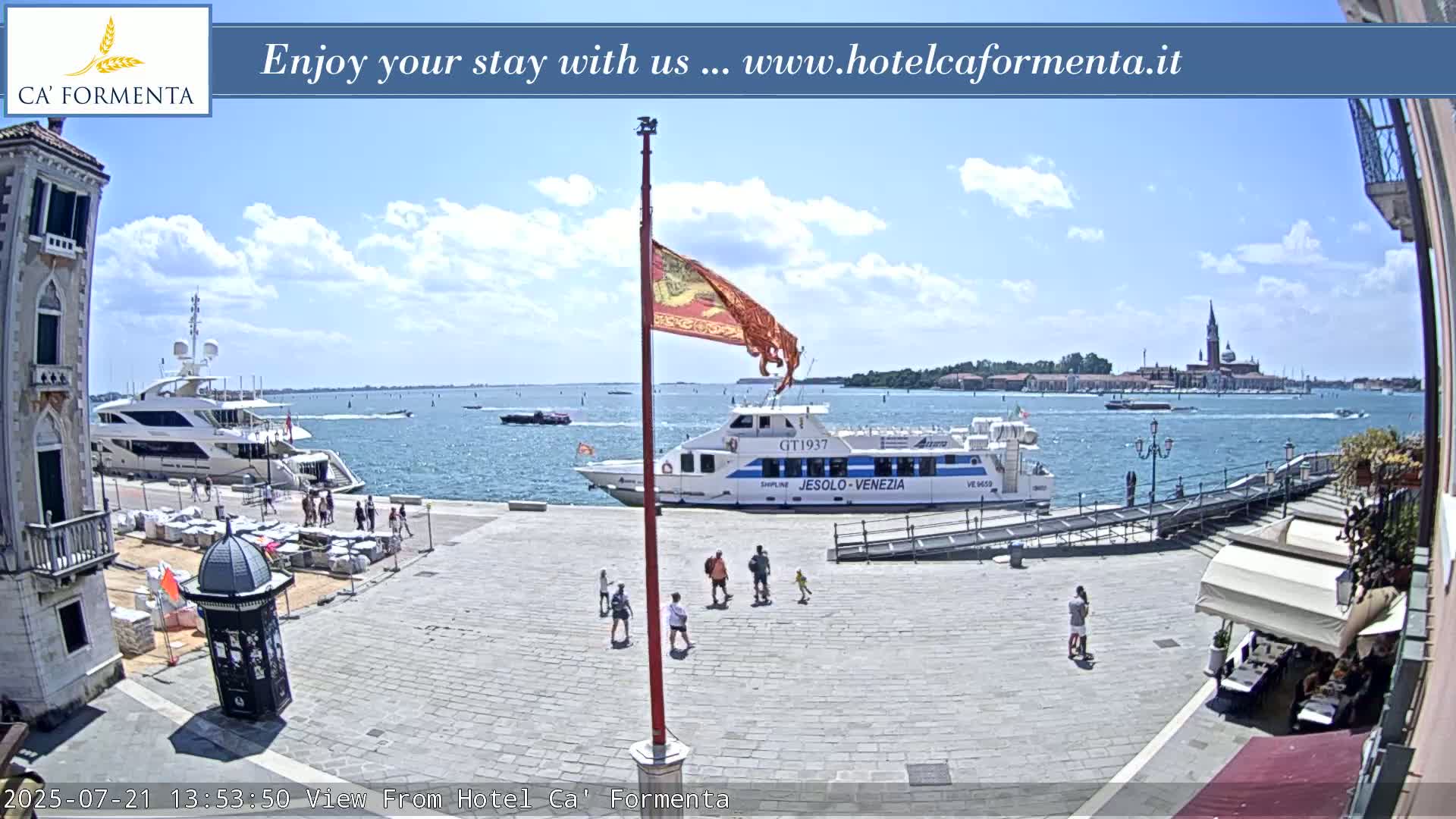San Marco Basin from Via Garibaldi Live Cam - Venice, Veneto, Italy