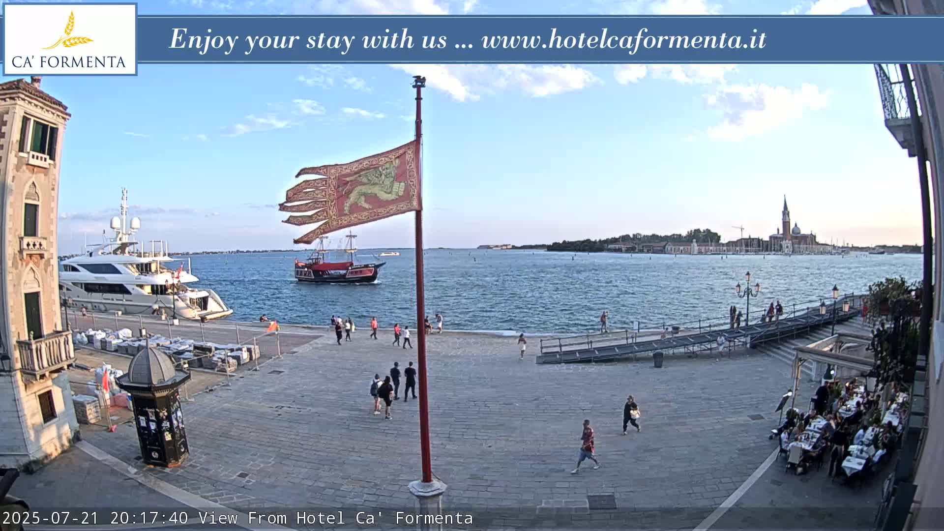 San Marco Basin from Via Garibaldi Live Cam - Venice, Veneto, Italy