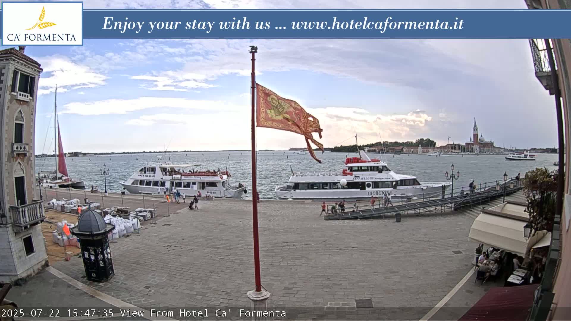 San Marco Basin from Via Garibaldi Live Cam - Venice, Veneto, Italy
