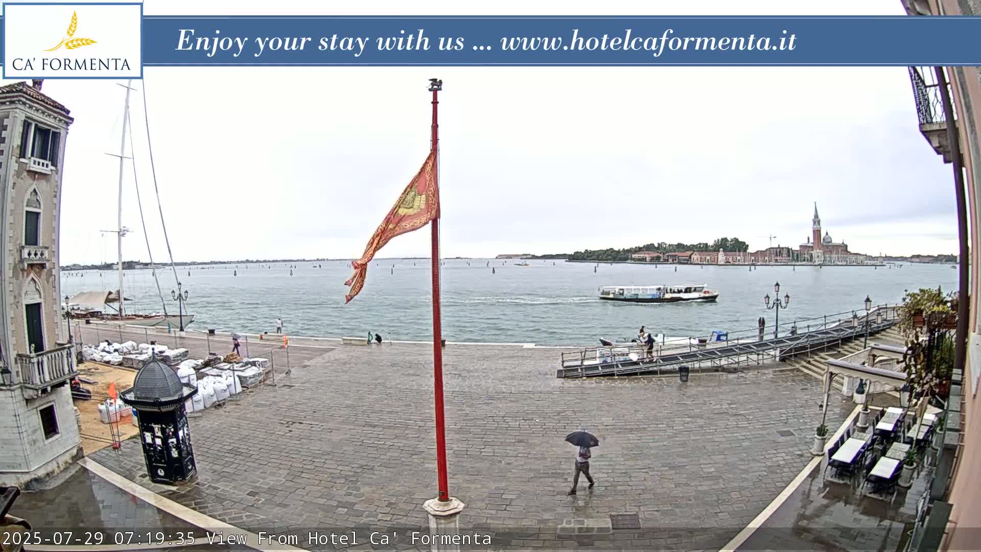 San Marco Basin from Via Garibaldi Live Cam - Venice, Veneto, Italy