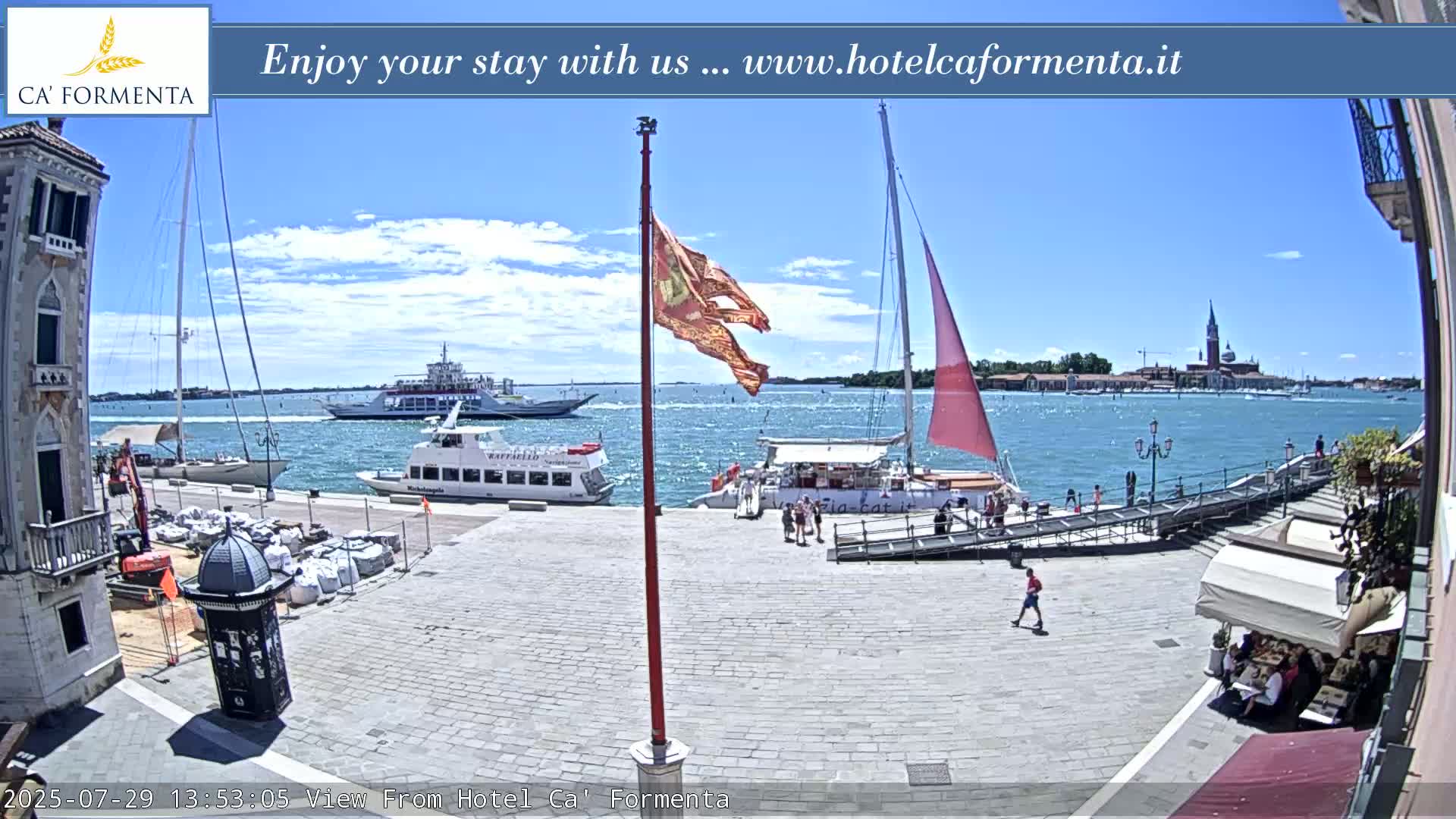 San Marco Basin from Via Garibaldi Live Cam - Venice, Veneto, Italy