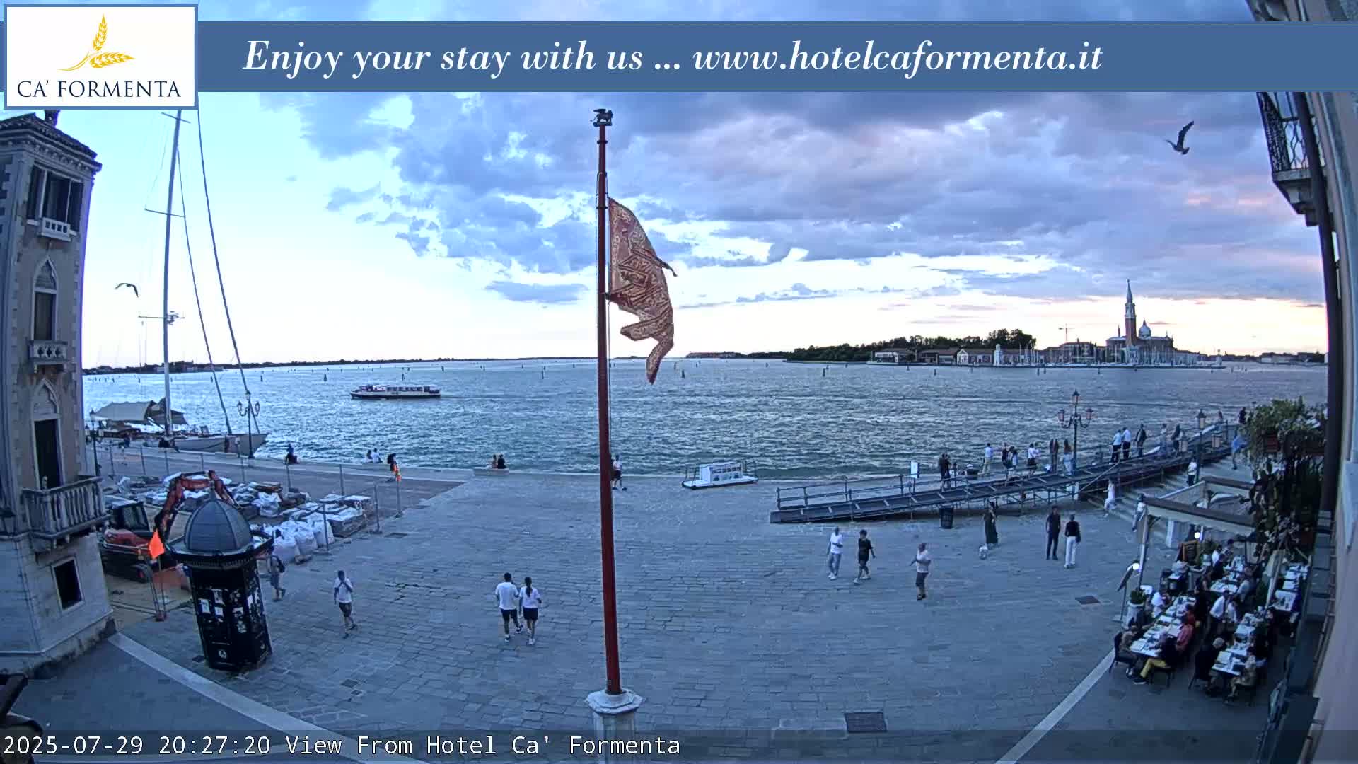 San Marco Basin from Via Garibaldi Live Cam - Venice, Veneto, Italy