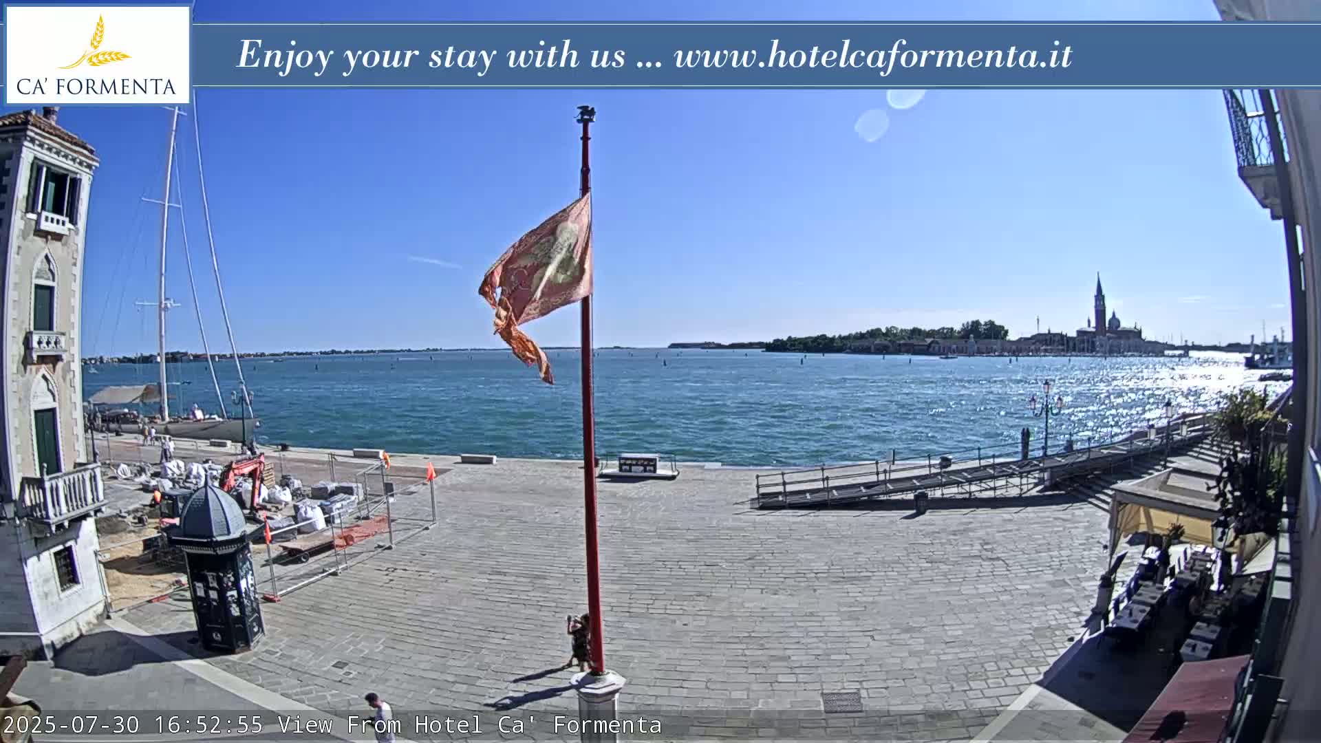 San Marco Basin from Via Garibaldi Live Cam - Venice, Veneto, Italy
