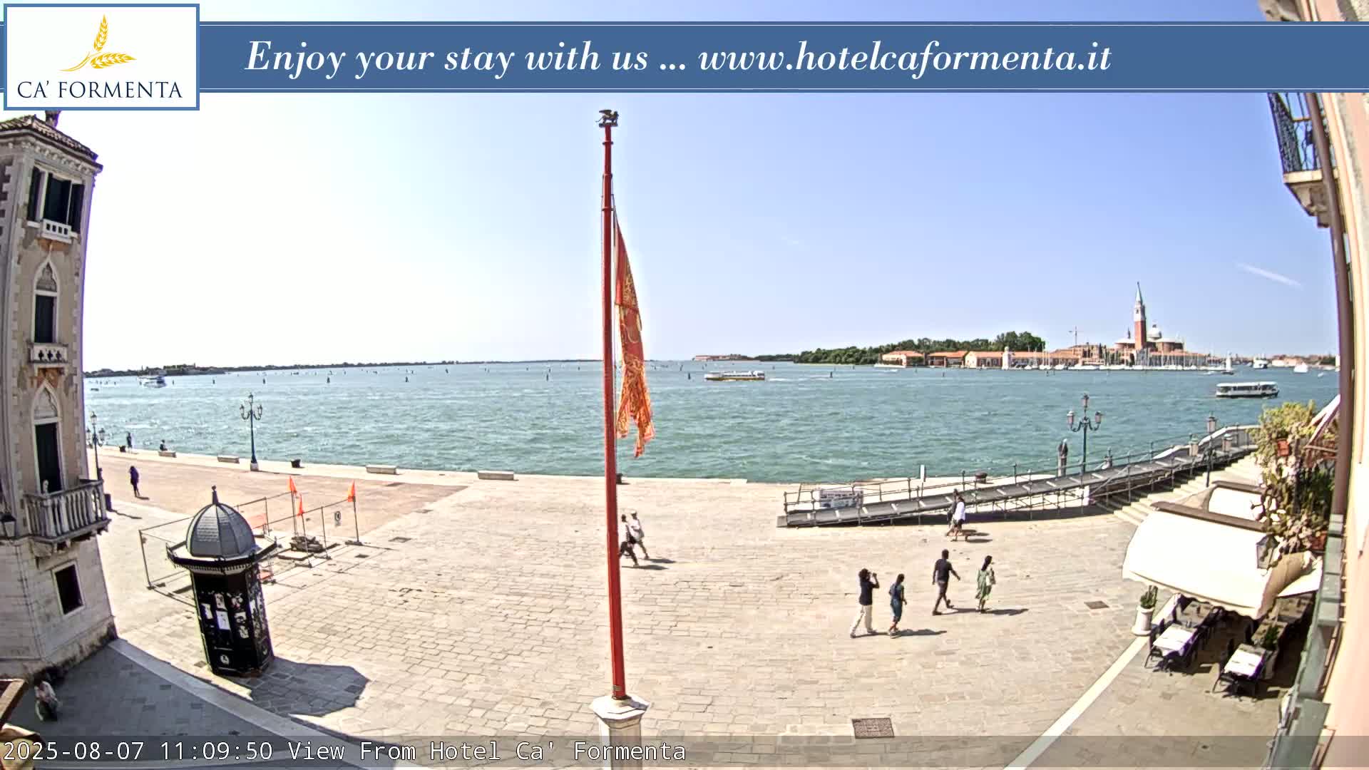 San Marco Basin from Via Garibaldi Live Cam - Venice, Veneto, Italy