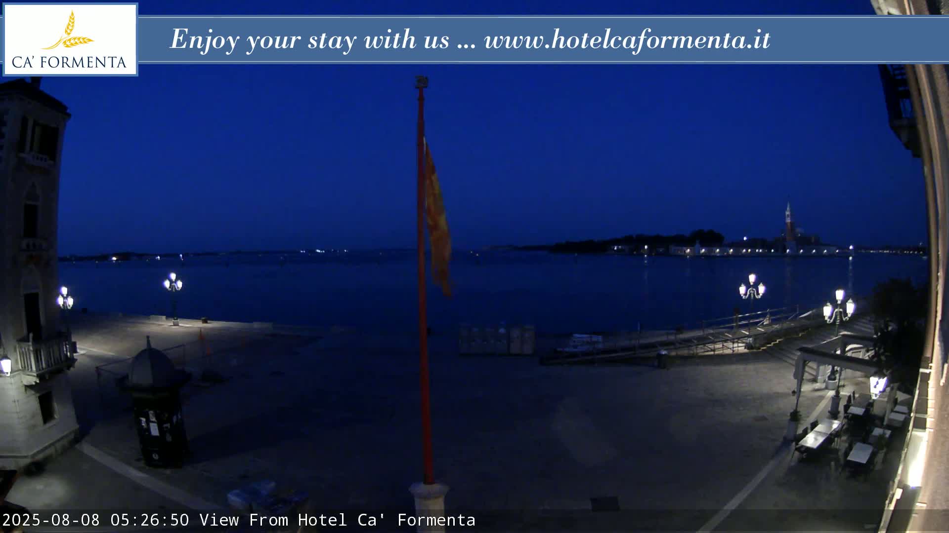 San Marco Basin from Via Garibaldi Live Cam - Venice, Veneto, Italy