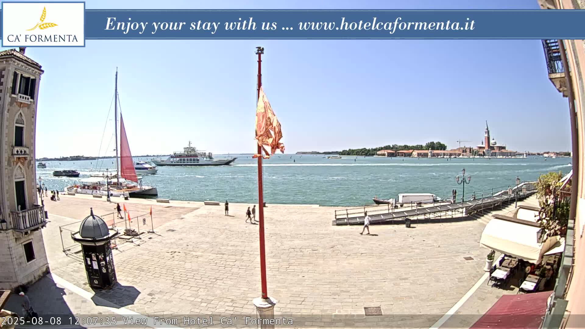 San Marco Basin from Via Garibaldi Live Cam - Venice, Veneto, Italy