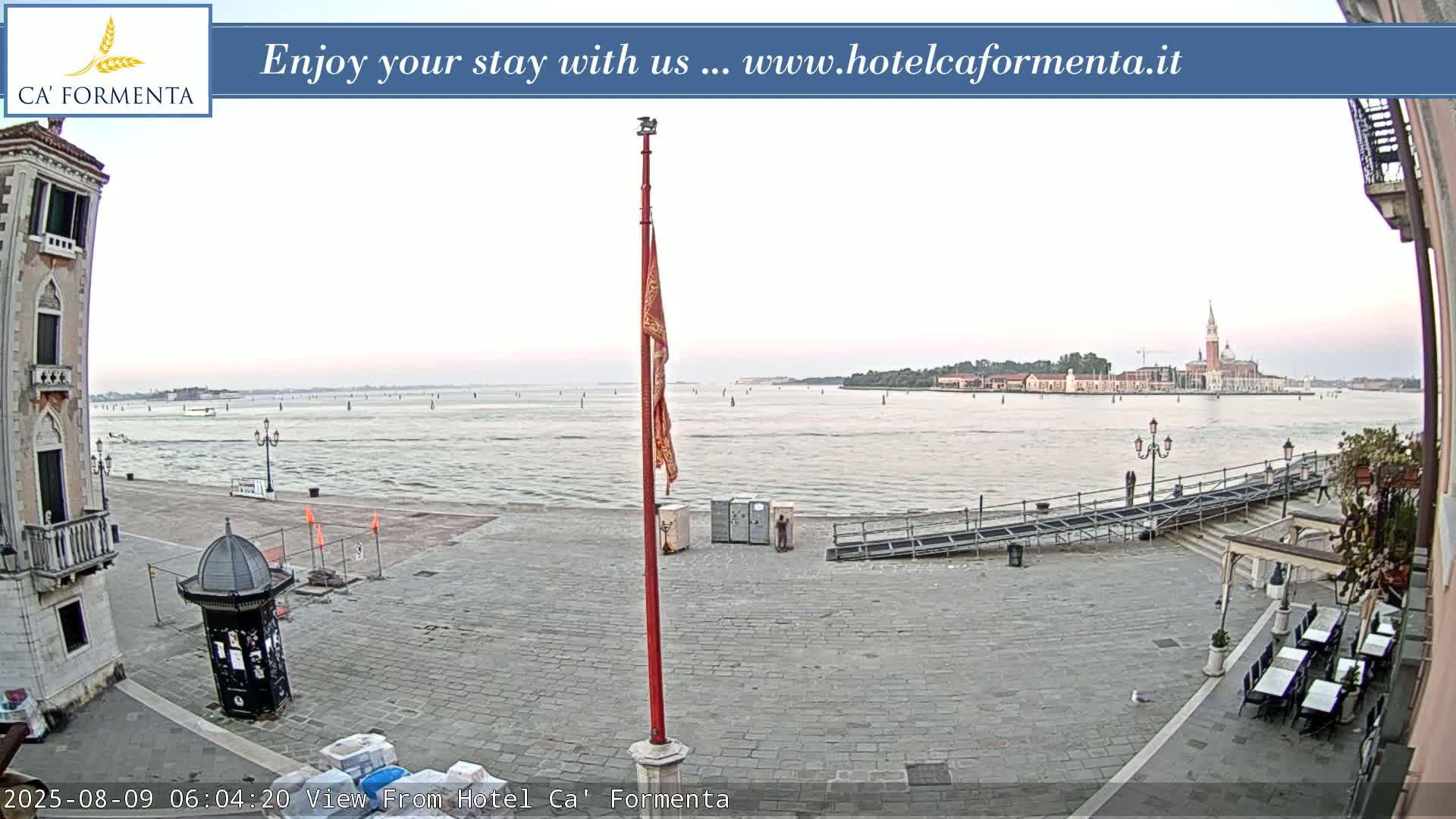 San Marco Basin from Via Garibaldi Live Cam - Venice, Veneto, Italy