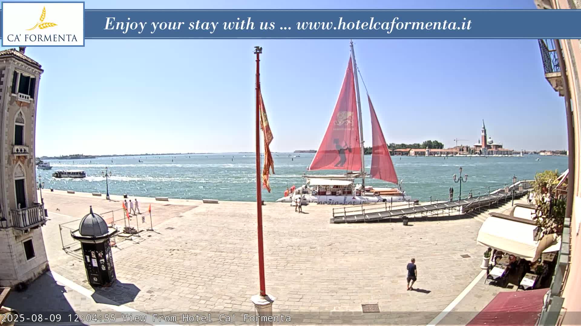 San Marco Basin from Via Garibaldi Live Cam - Venice, Veneto, Italy