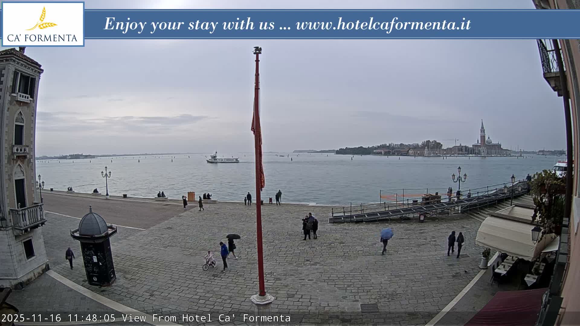 San Marco Basin from Via Garibaldi Live Cam - Venice, Veneto, Italy