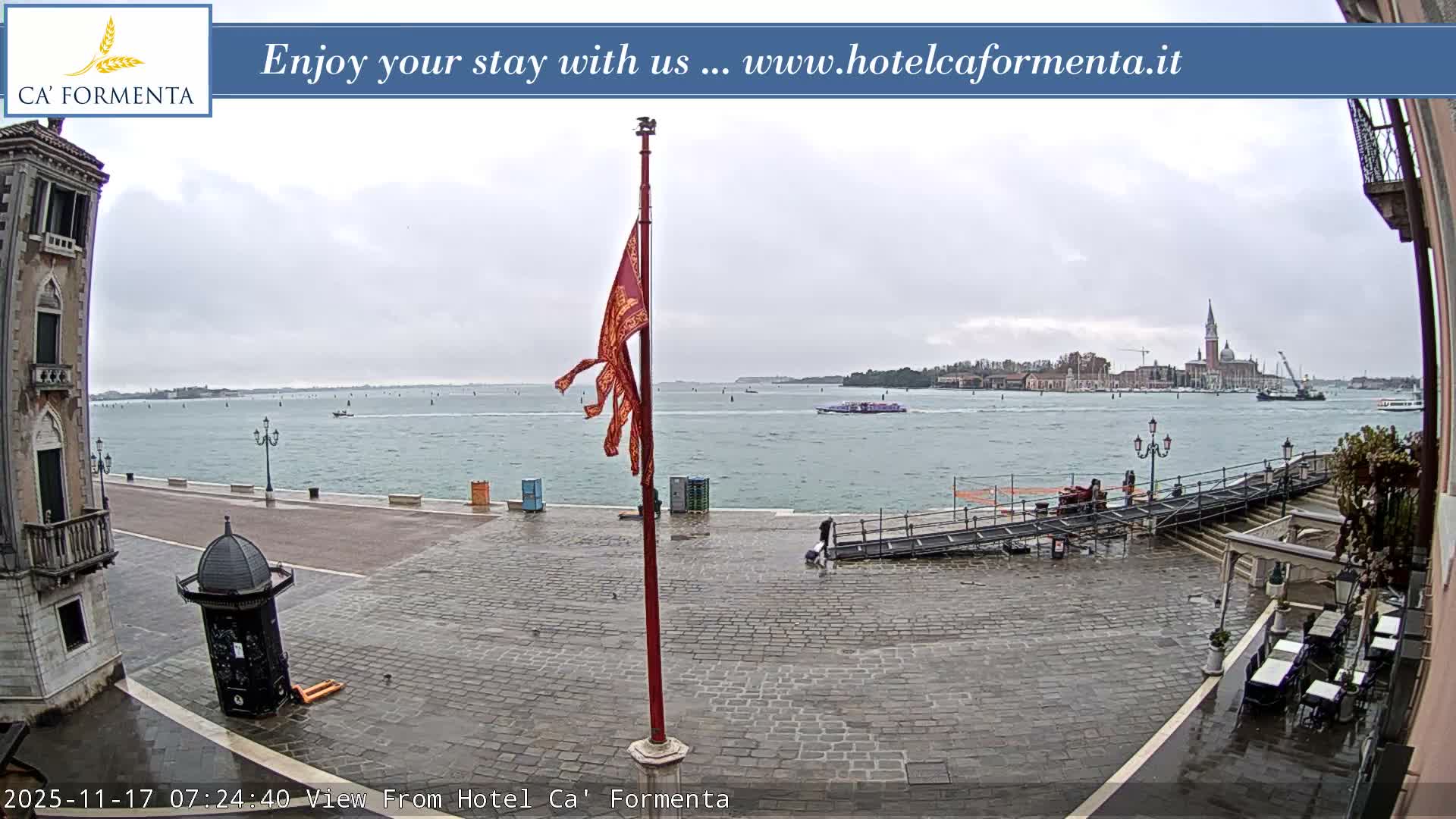 San Marco Basin from Via Garibaldi Live Cam - Venice, Veneto, Italy