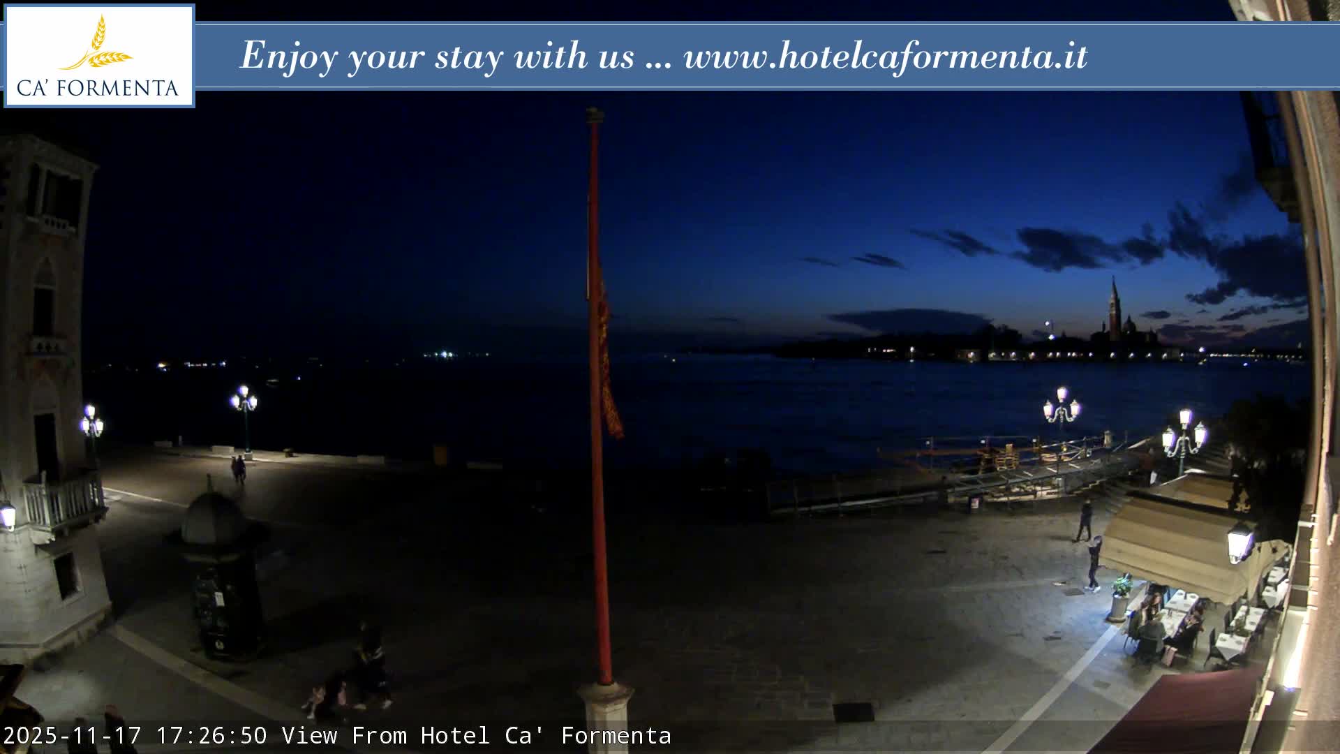 San Marco Basin from Via Garibaldi Live Cam - Venice, Veneto, Italy