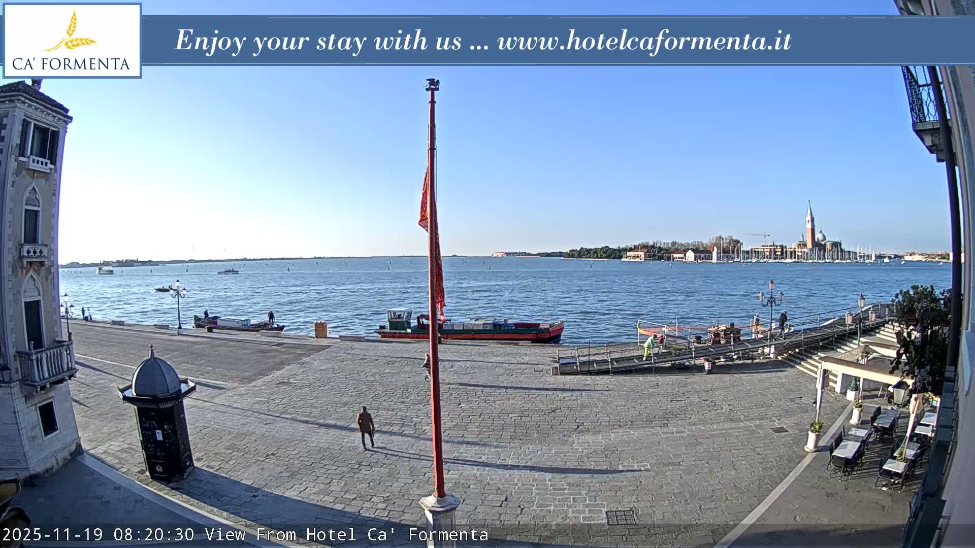 San Marco Basin from Via Garibaldi Live Cam - Venice, Veneto, Italy