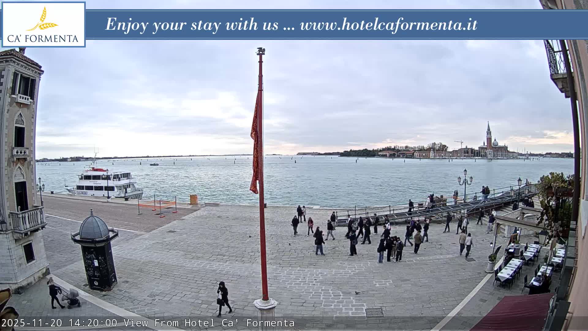 San Marco Basin from Via Garibaldi Live Cam - Venice, Veneto, Italy
