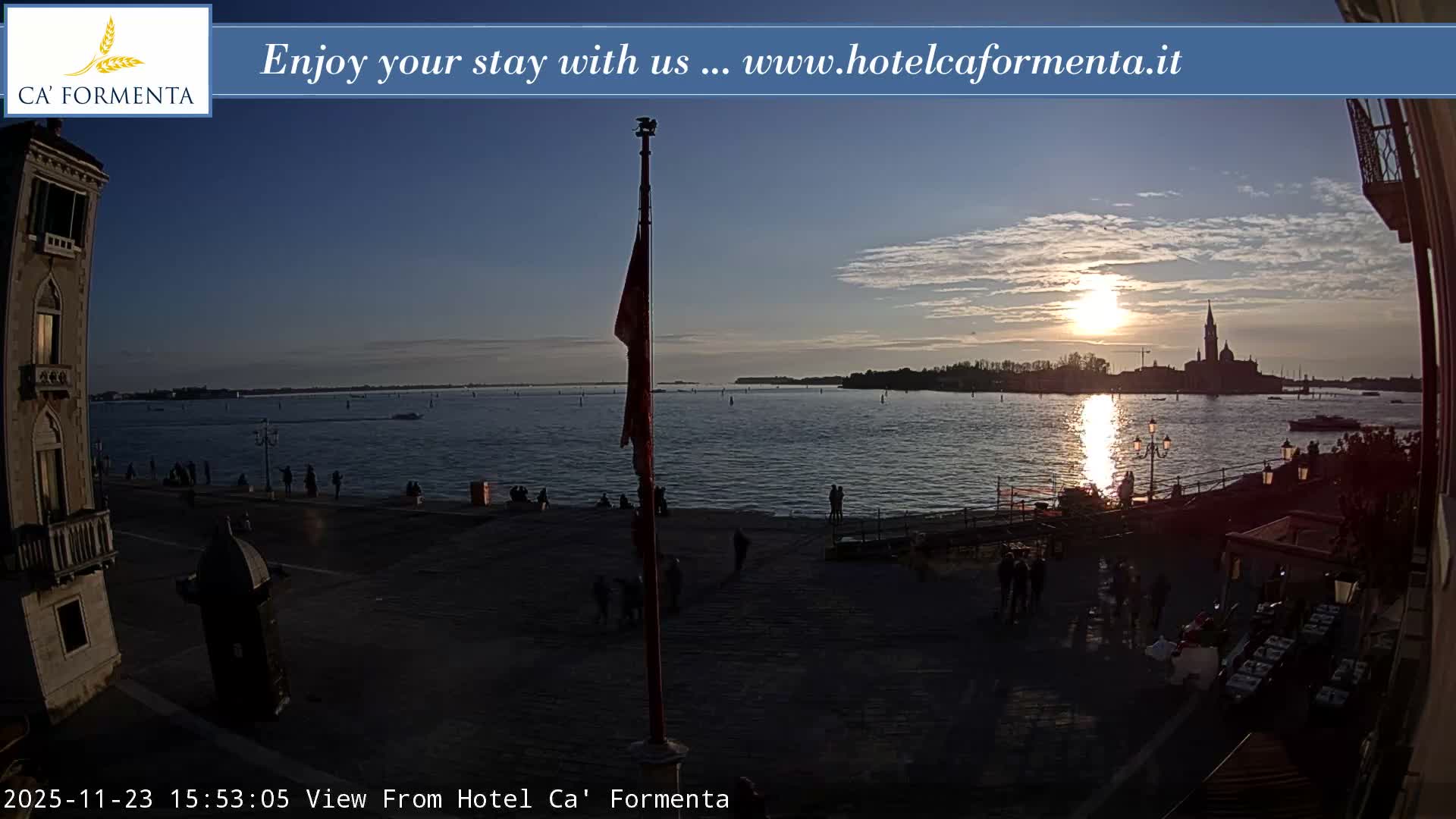 San Marco Basin from Via Garibaldi Live Cam - Venice, Veneto, Italy