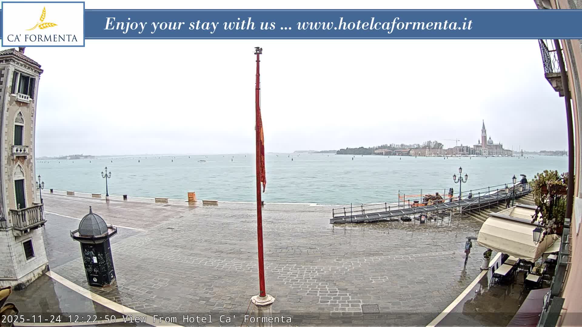 San Marco Basin from Via Garibaldi Live Cam - Venice, Veneto, Italy