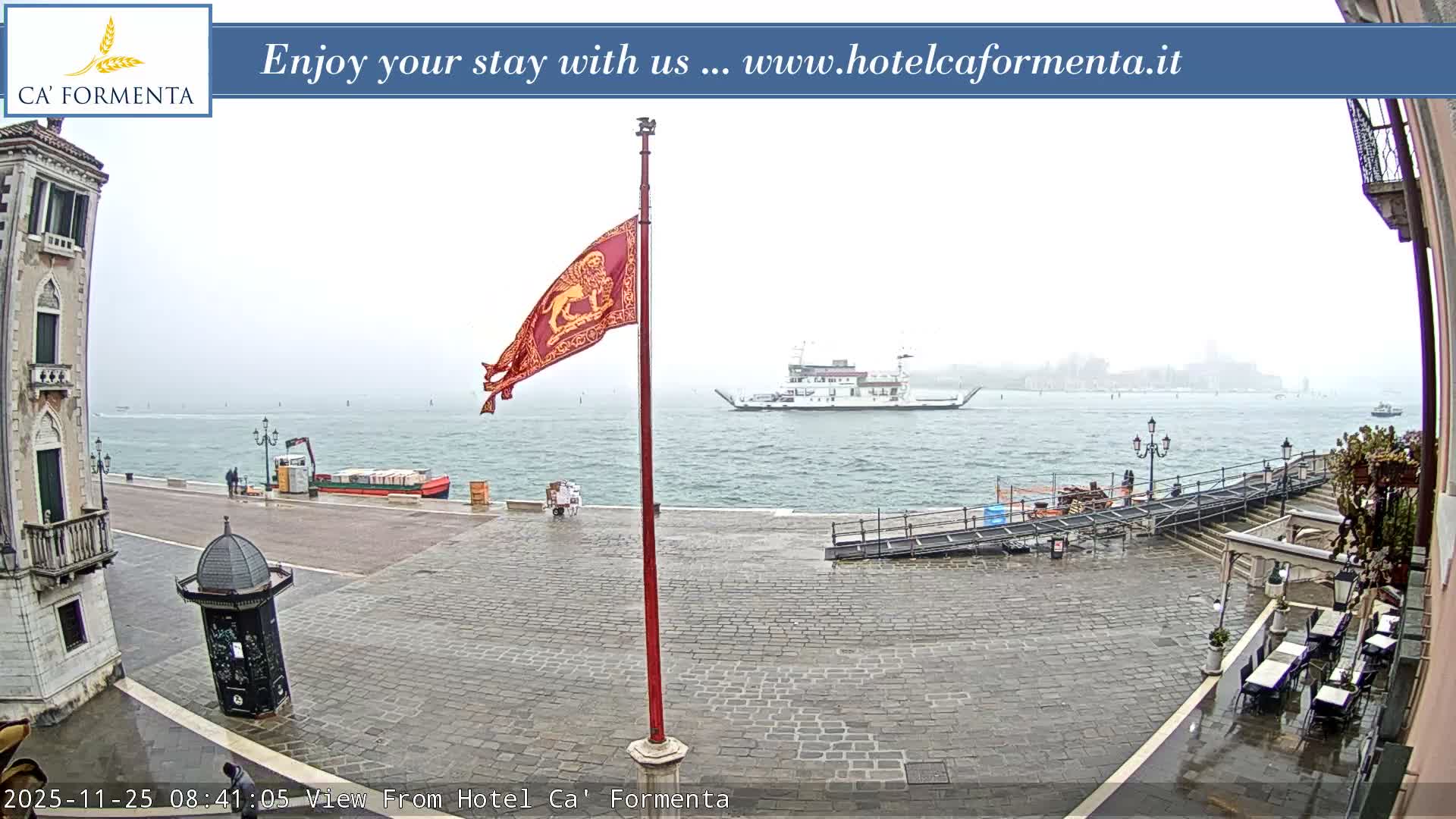 San Marco Basin from Via Garibaldi Live Cam - Venice, Veneto, Italy