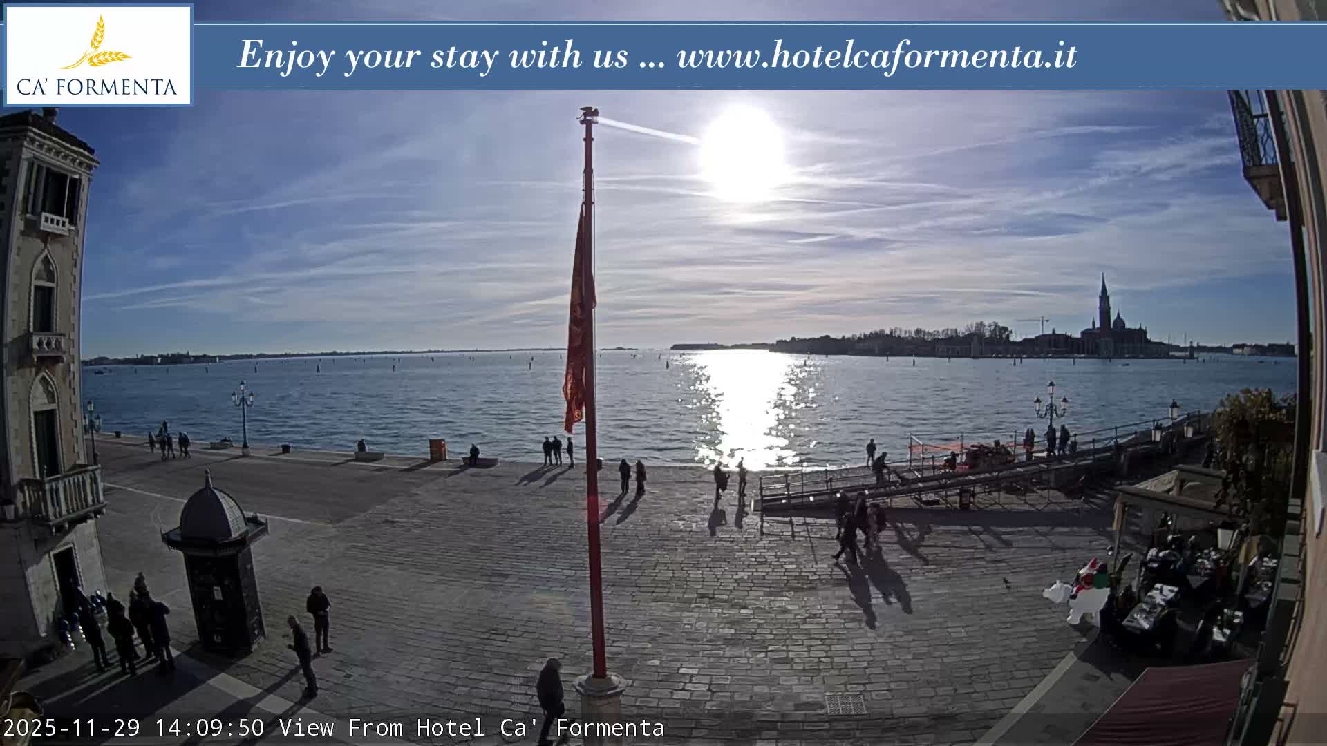 San Marco Basin from Via Garibaldi Live Cam - Venice, Veneto, Italy